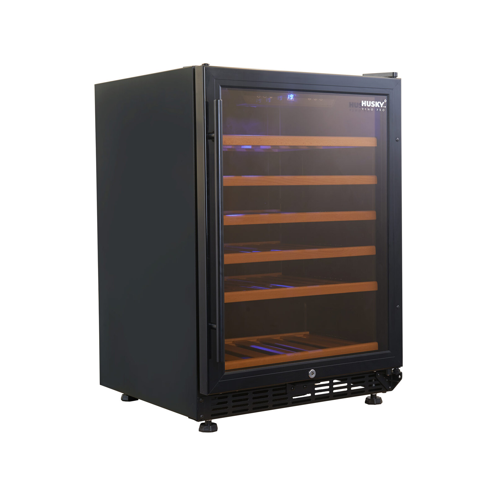 Husky Vino Pro 154L S/Steel Dual Zone U/Counter Wine Fridge Bunnings