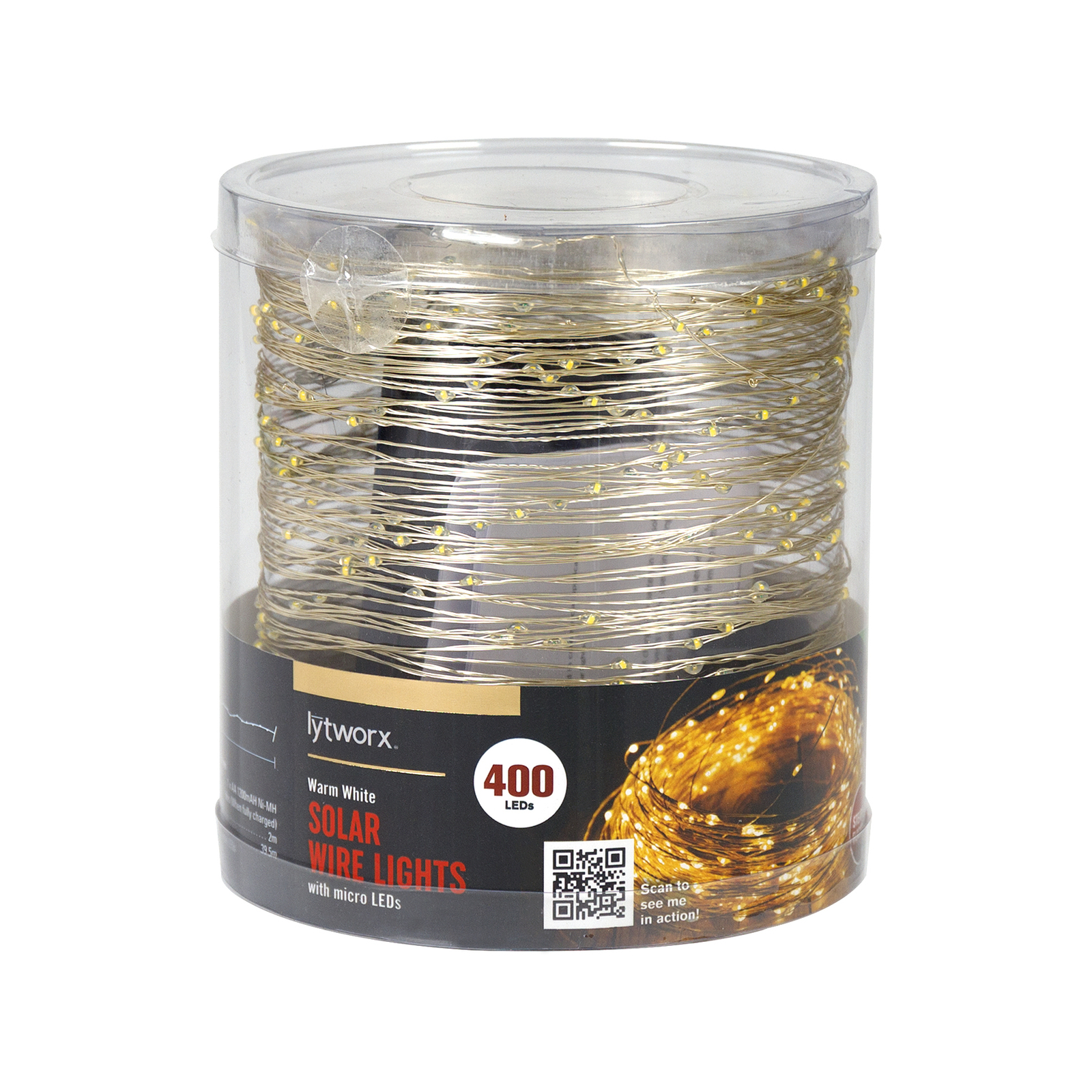Lytworx Warm White Solar Micro LED Wire Lights 400 Pack Bunnings