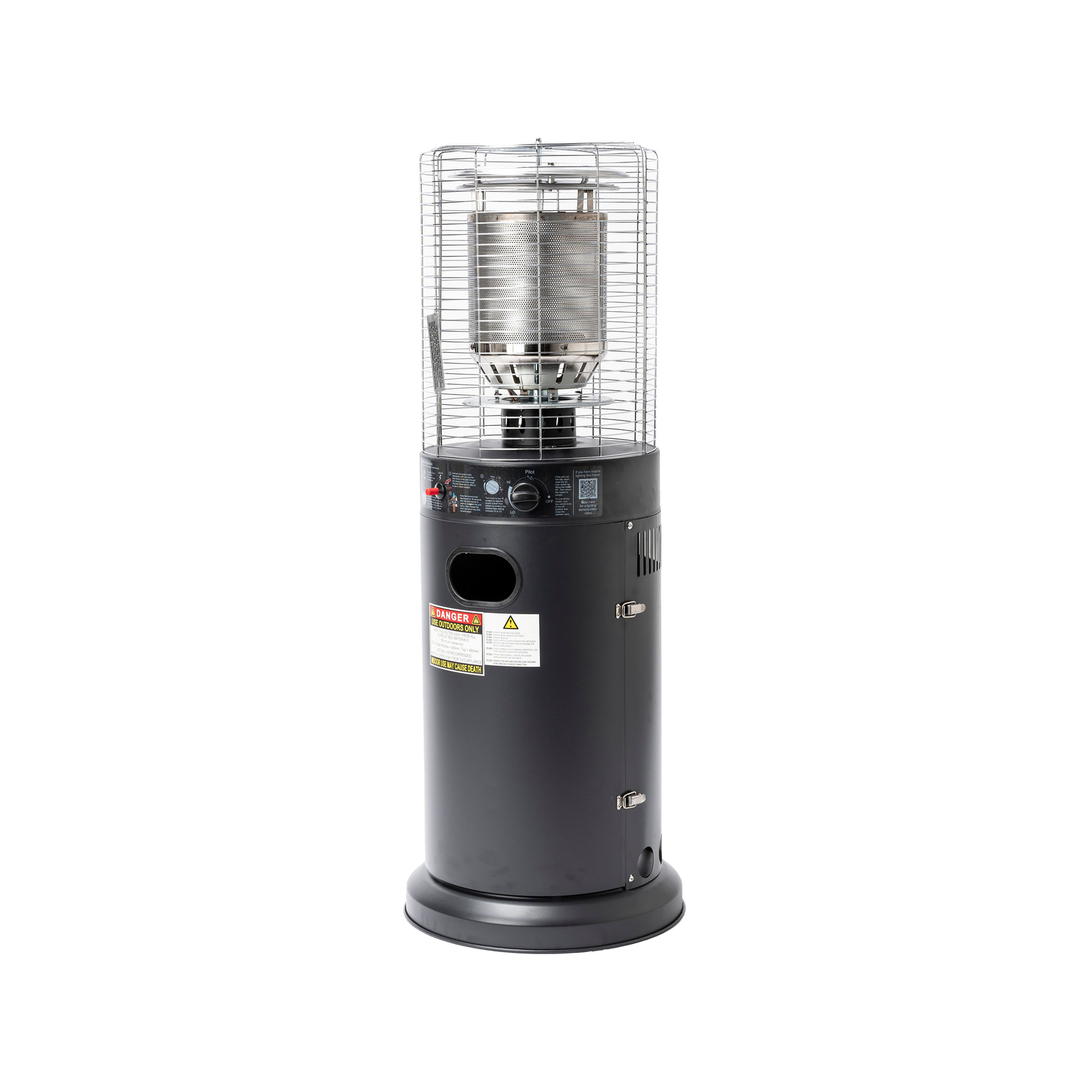 Mimosa Matte Black Outdoor Area Gas Heater - Bunnings Australia