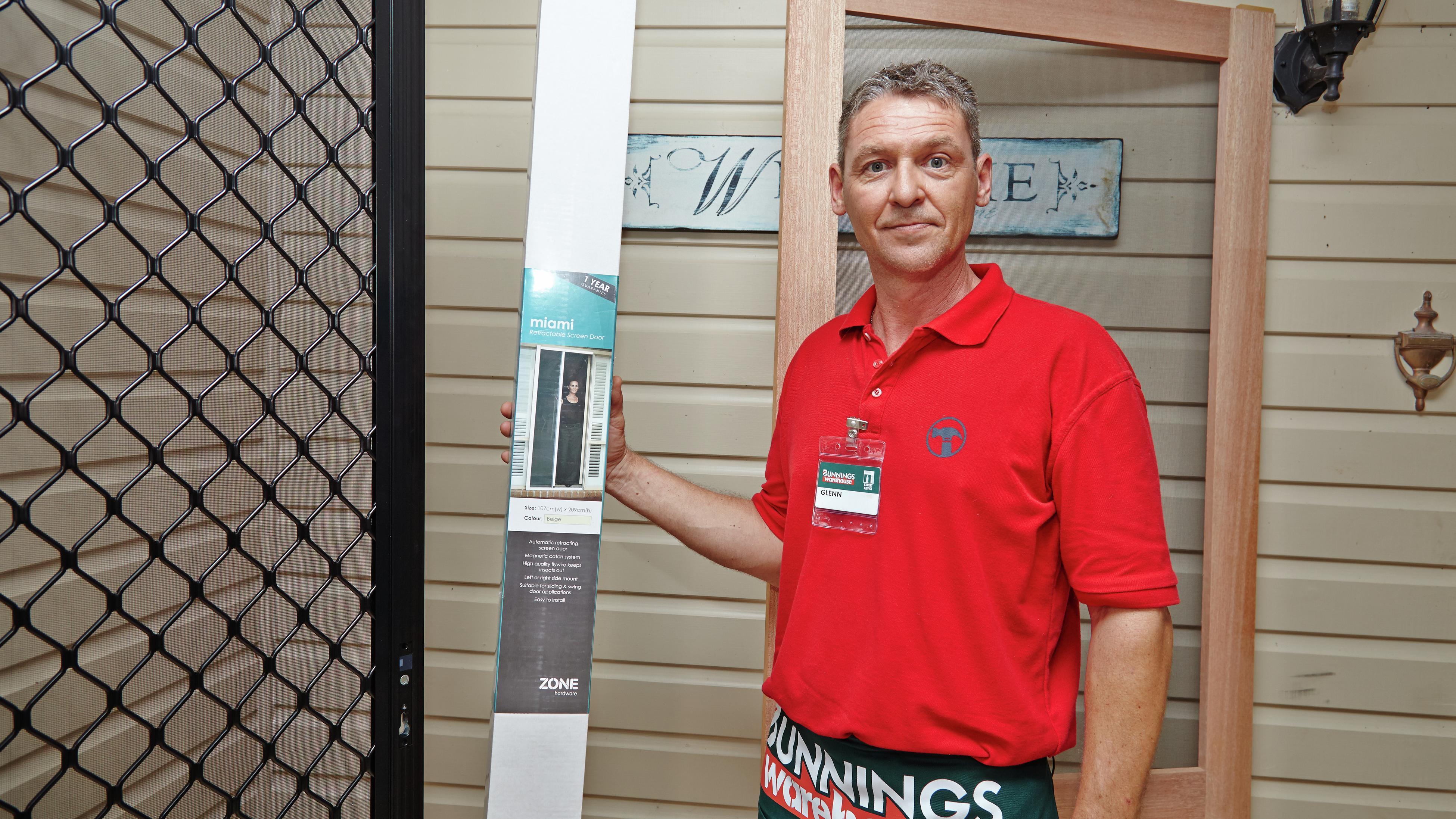 Security screen door shop with pet flap bunnings