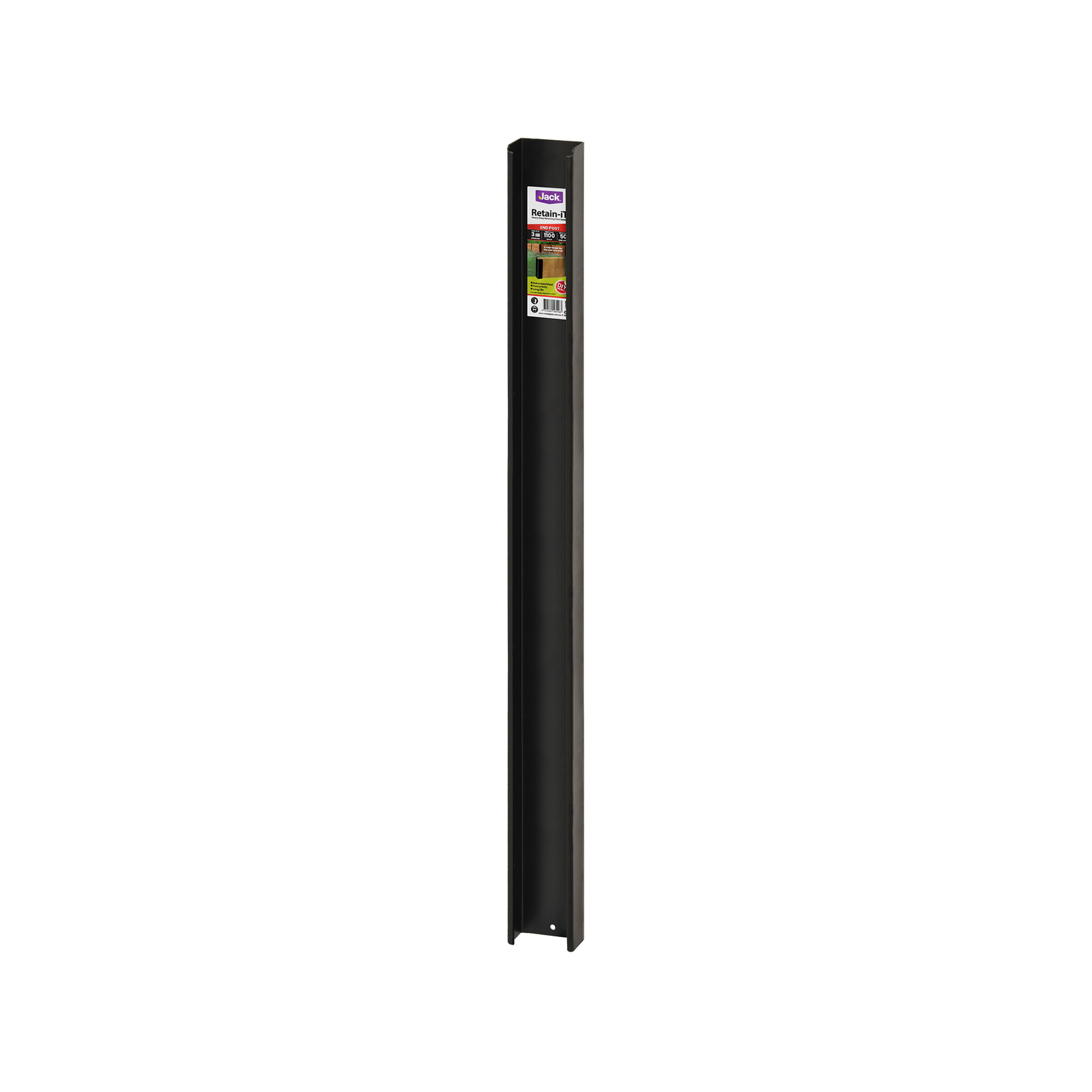 Jack 50 x 1100mm Black Retain It Sleeper Upright End Post Bunnings