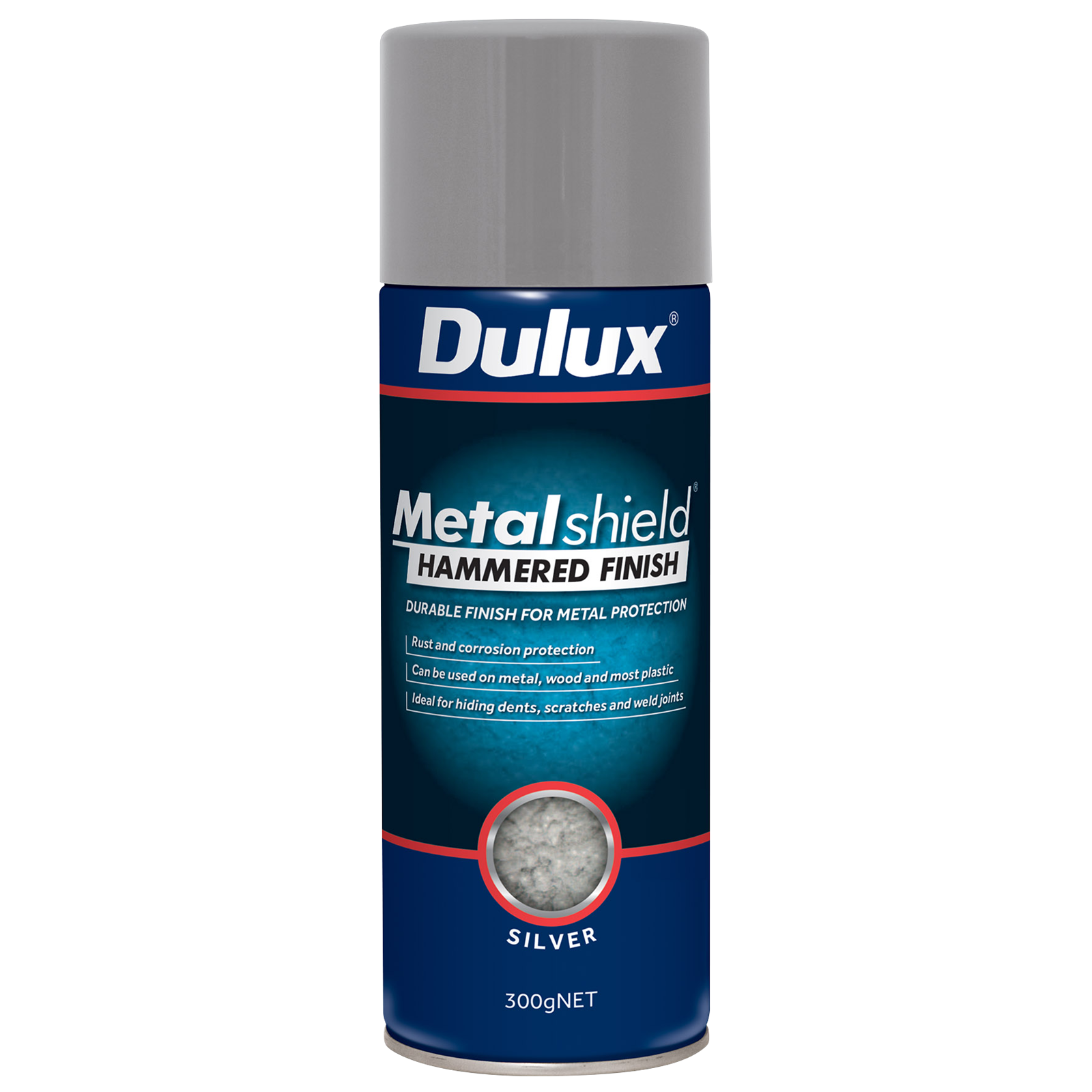 Dulux 300g Metalshield Hammered Finish Spray Paint Silver Bunnings