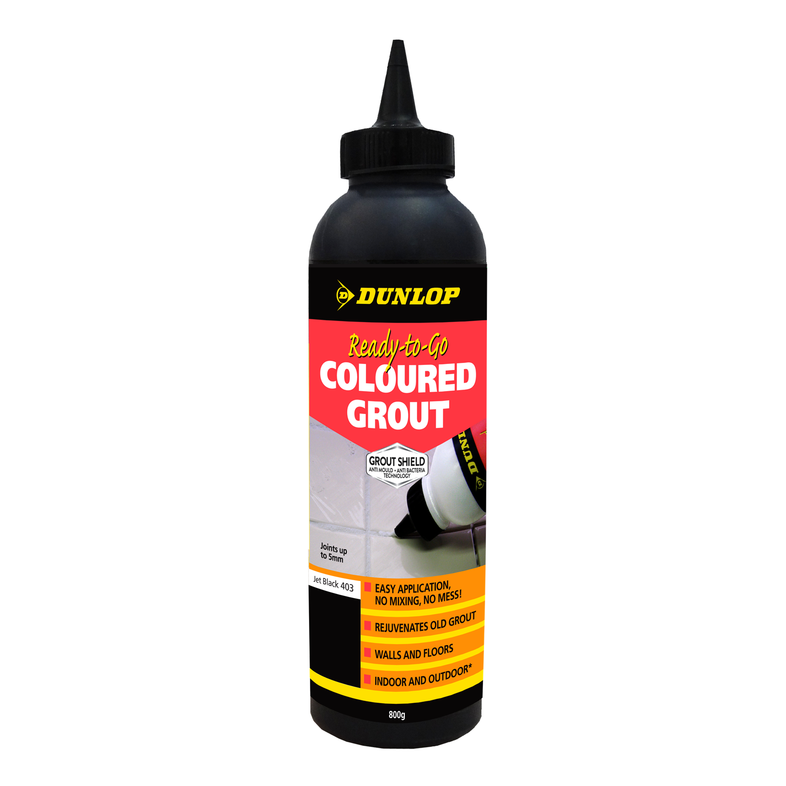 Dunlop 800g Jet Black ReadyToGo Coloured Grout Bunnings Australia