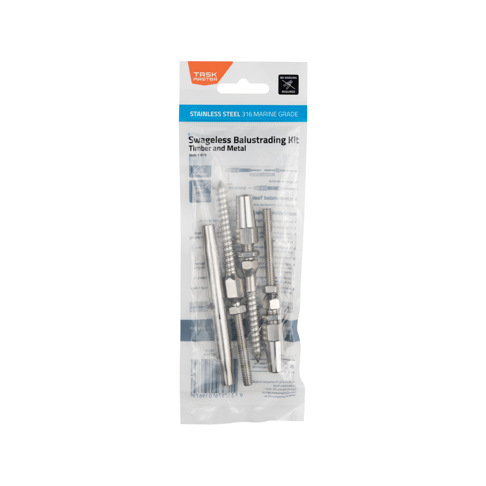 Taskmaster 316 Stainless Steel Swageless Timber Balustrading Kit