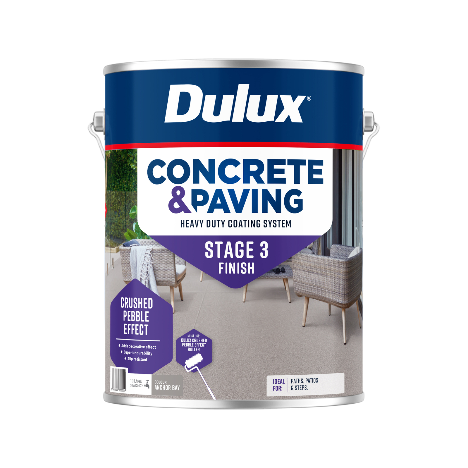 Dulux 10L Concrete & Paving Crushed Pebble Effect Anchor Bay Bunnings Australia