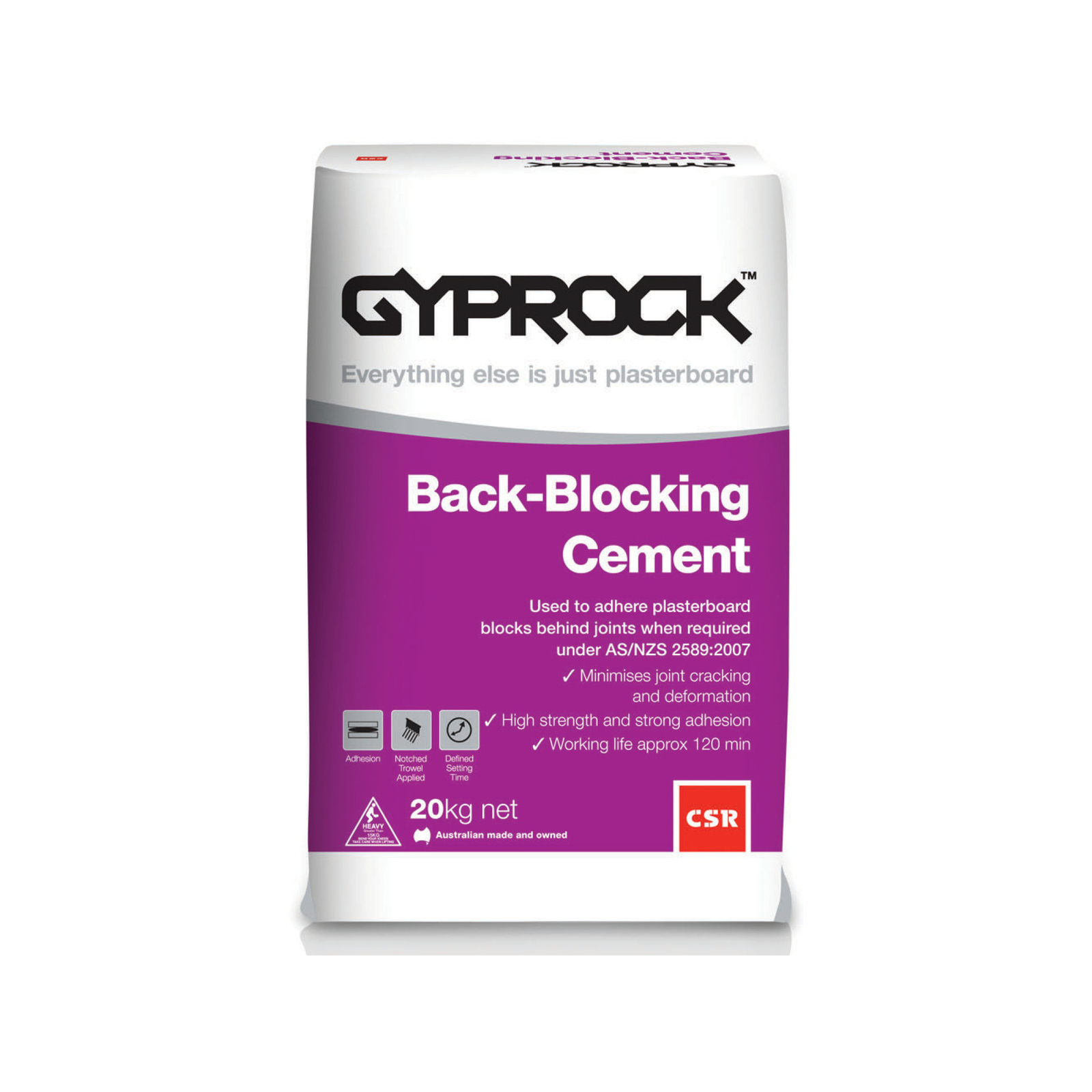 Gyprock CSR 20kg Back Blocking Cement Bunnings Australia