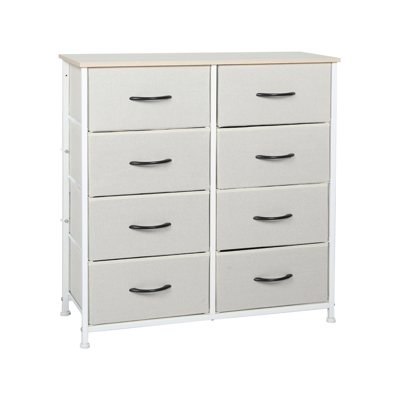 Levede 8 Chest of Drawers Storage Beige Bunnings Australia