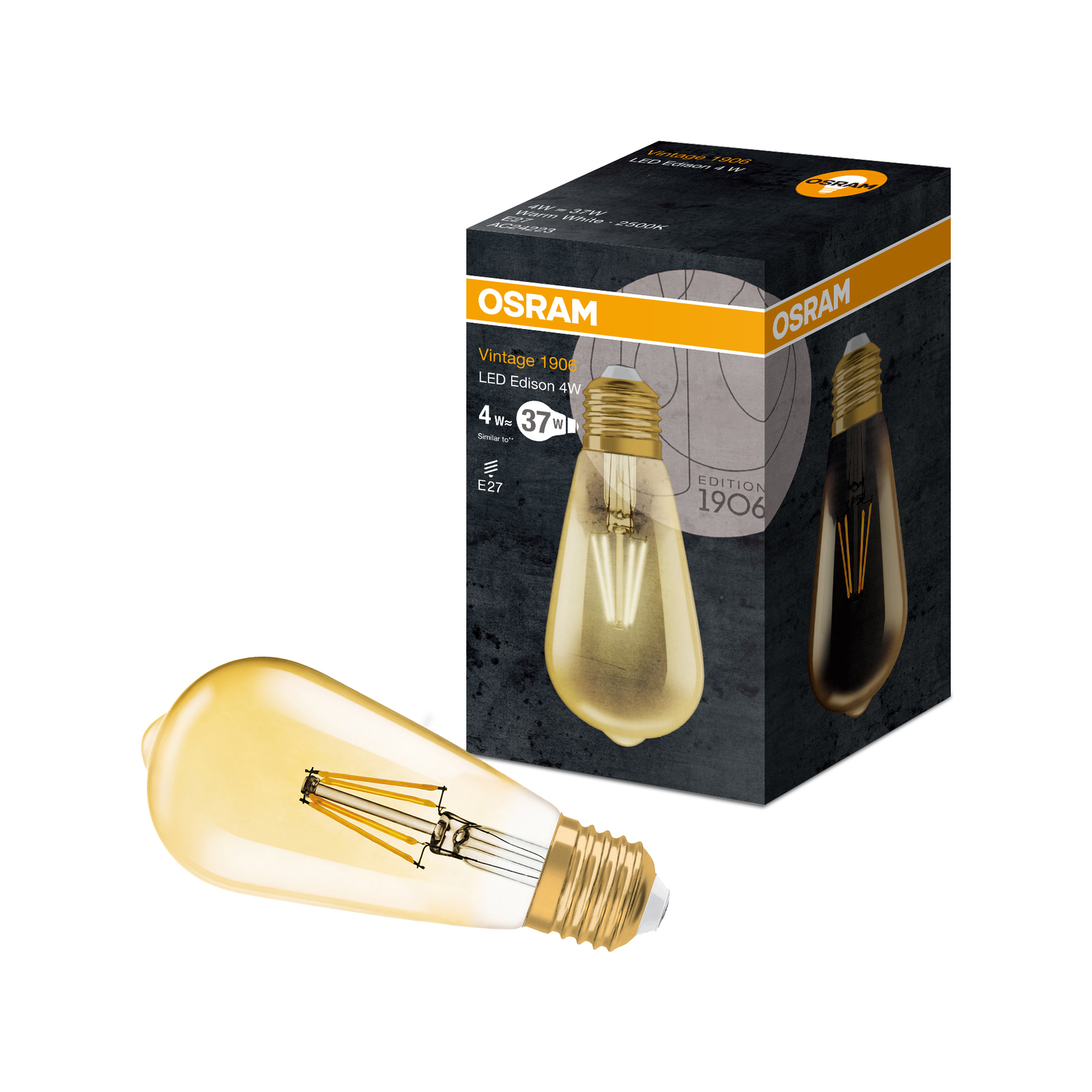 Osram 470lm Gold LED E27 Globe - Australia