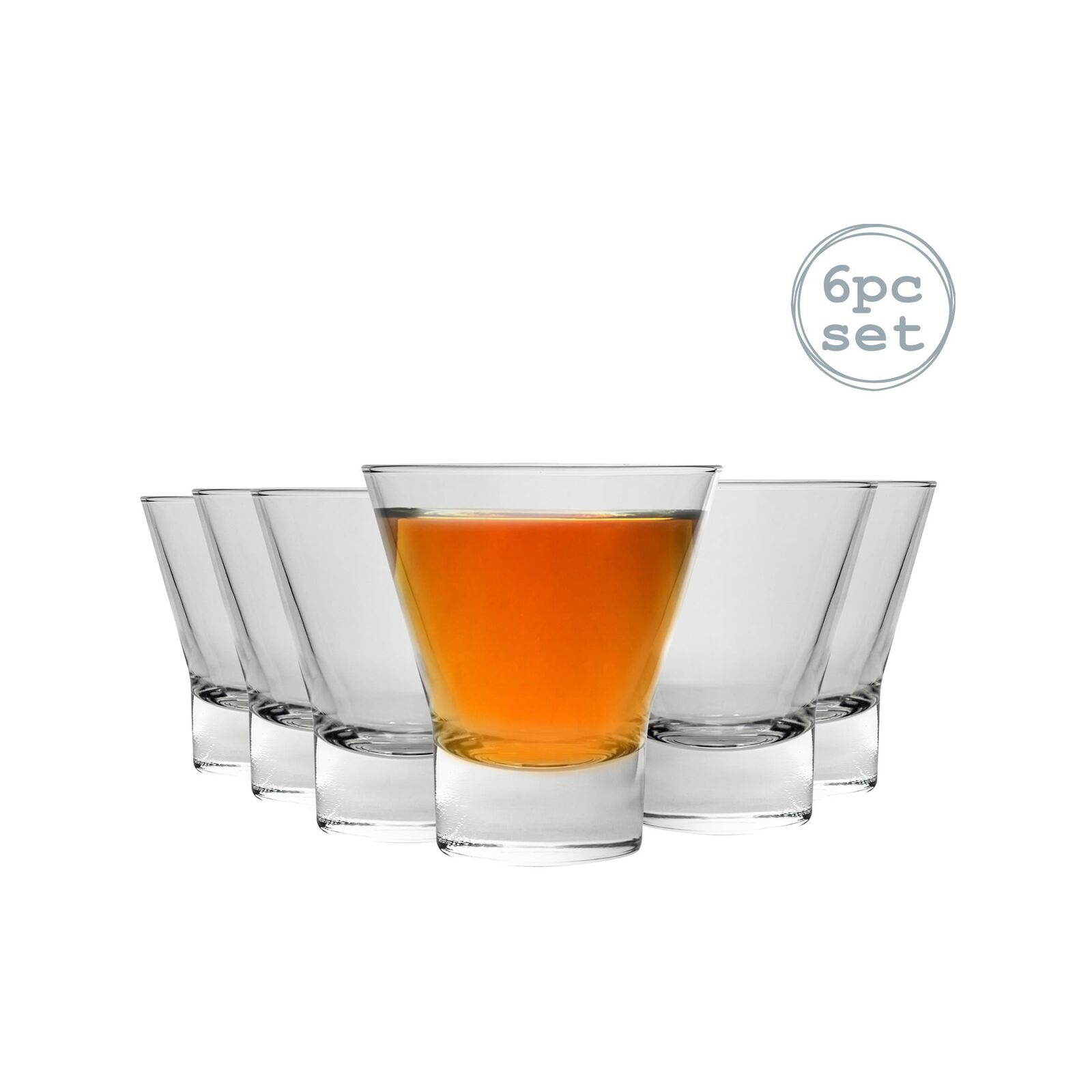 Bormioli Rocco Ypsilon Double Old Fashioned Tumbler Glasses Set 340ml