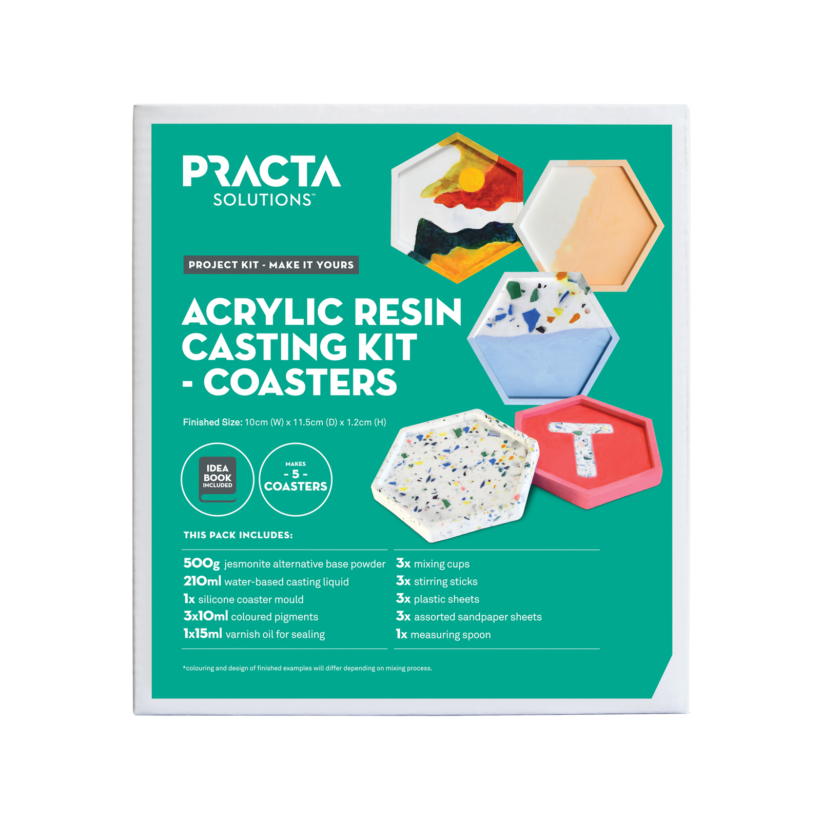 Practa Coasters Acrylic Resin Casting Kit Bunnings Australia