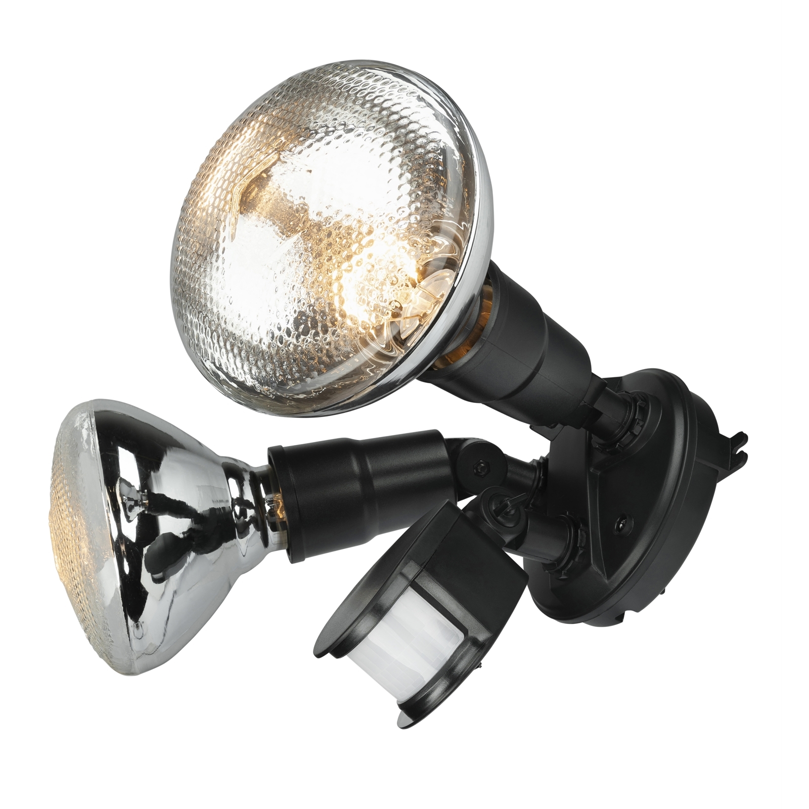 Security Sensor Light Brilliant OnGuard Twin Black Halogen 20880/06