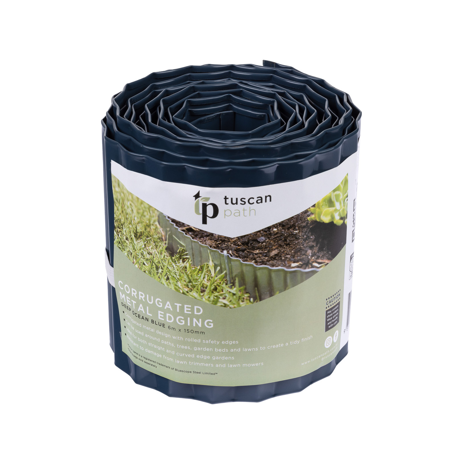 Tuscan Path 150mm x 6m Ocean Blue Garden Edging Bunnings Australia