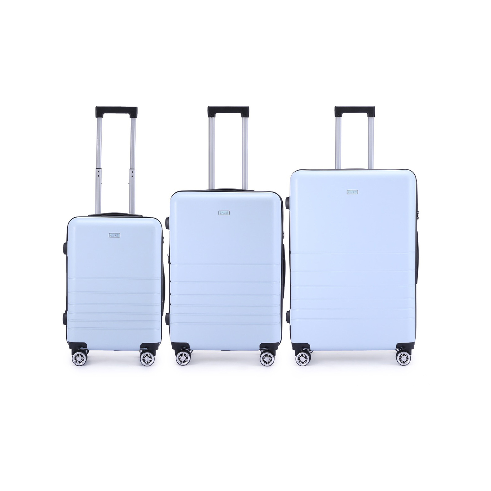 3pc Kate Hill Bloom Wheeled Trolley Hard Suitcase Luggage Set Blue ...