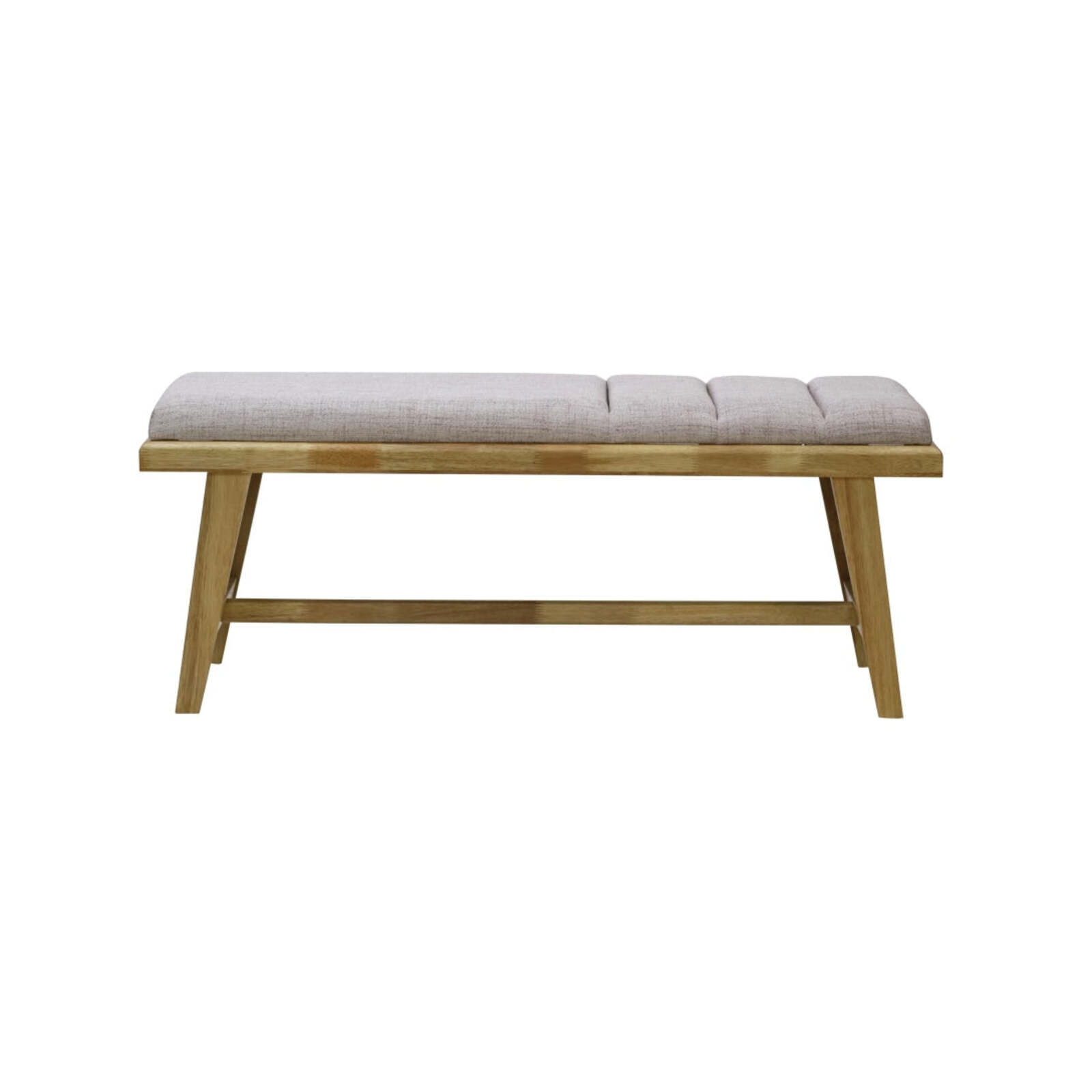 6IXTY Malmo Scandinavian Fabric Dining Bench Wooden Frame - Light Dusk - Bunnings Australia