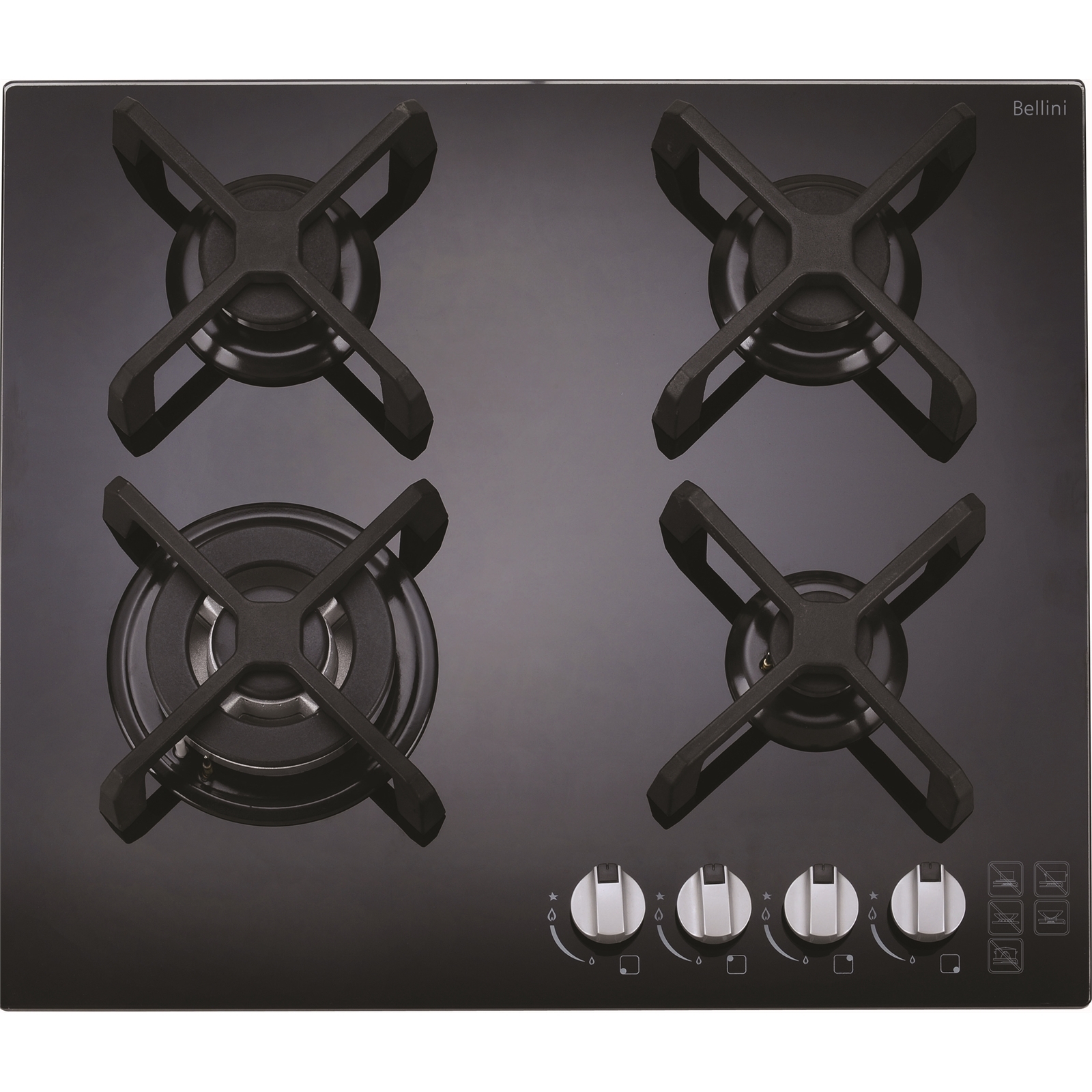 Bellini 60cm 4 Gas Burner Glass Cooktop Bunnings Australia