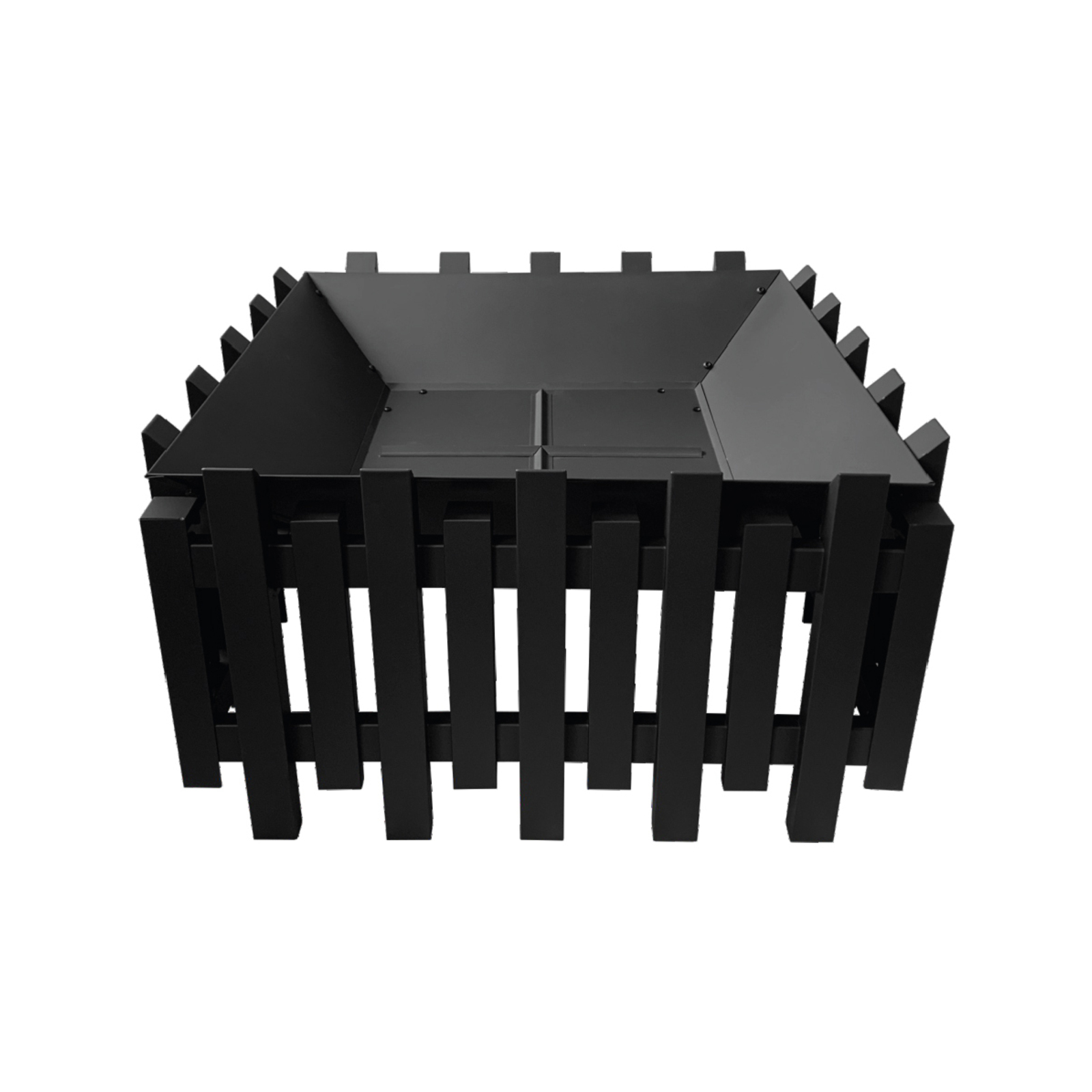 Mimosa 67cm Black Square Picket Fire Pit Bunnings Australia