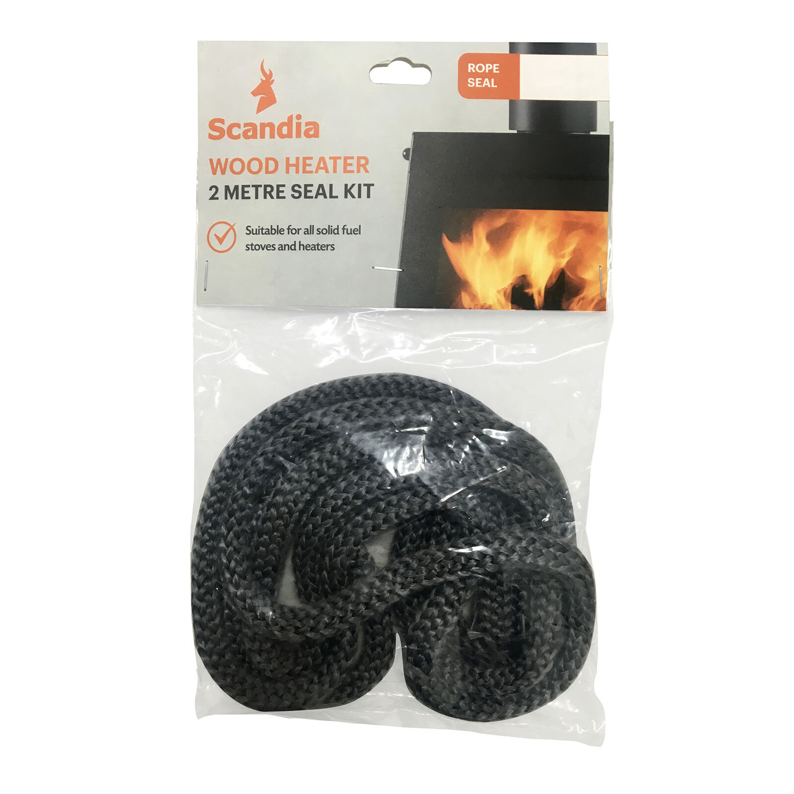 Scandia 2m Fibreglass Rope Seal - 6mm Black - Bunnings Australia