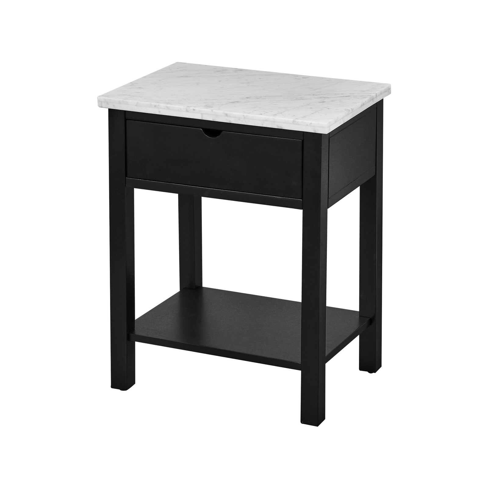 Cooper & Co. Toorak Marble Top Bedside Table Black - Bunnings Australia