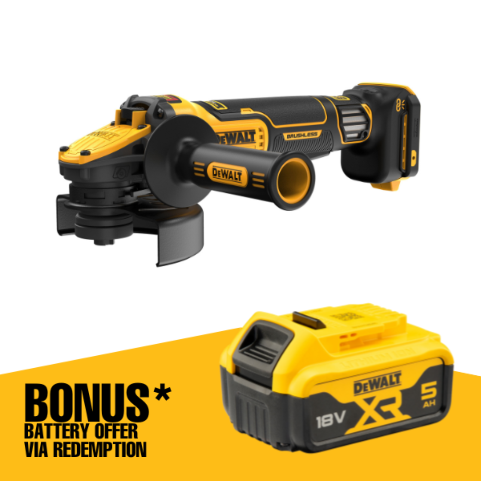 DeWALT 18V 125mm FlexVolt Cordless Angle Grinder - Skin Only