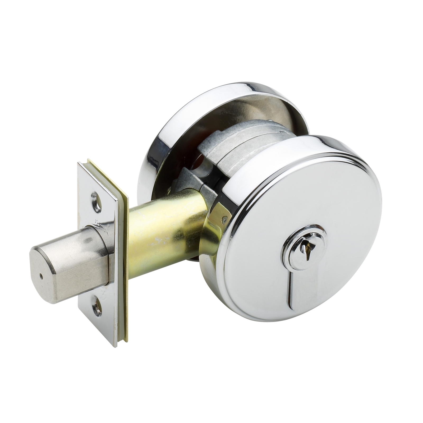 Gainsborough Bright Chrome G2 Series Double Cylinder Stepped Round Deadbolt Bunnings Australia