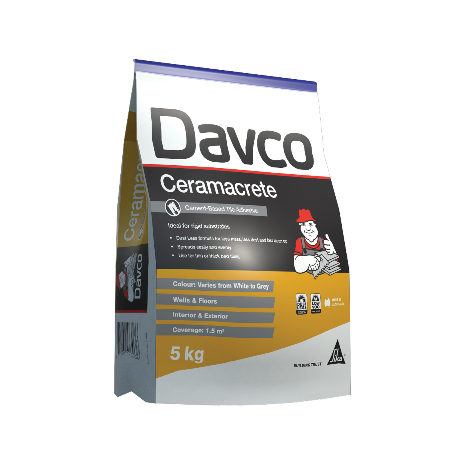 Davco 5kg Ceramacrete Cement Base Tile Adhesive Bunnings Australia