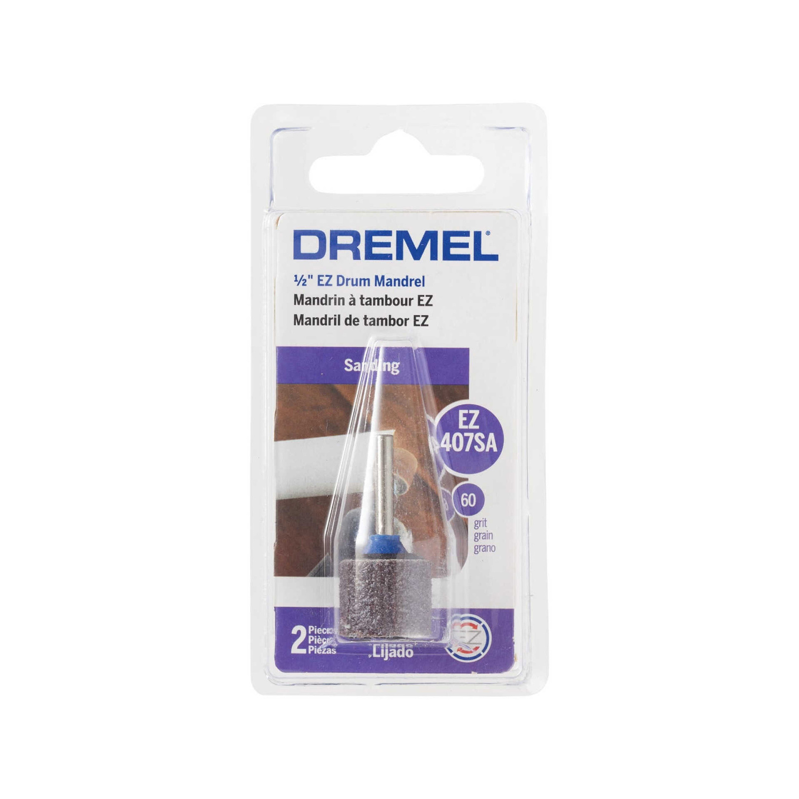 Dremel EZ Lock Sanding Drum Mandrel With 60 Grit Sanding Band