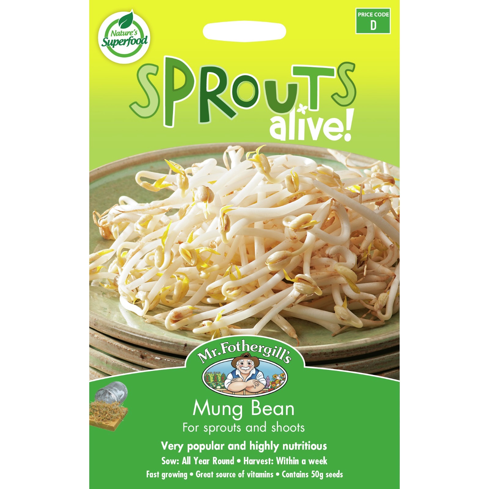 Mr Fothergill's Sprouts Alive Mung Bean Bunnings Australia