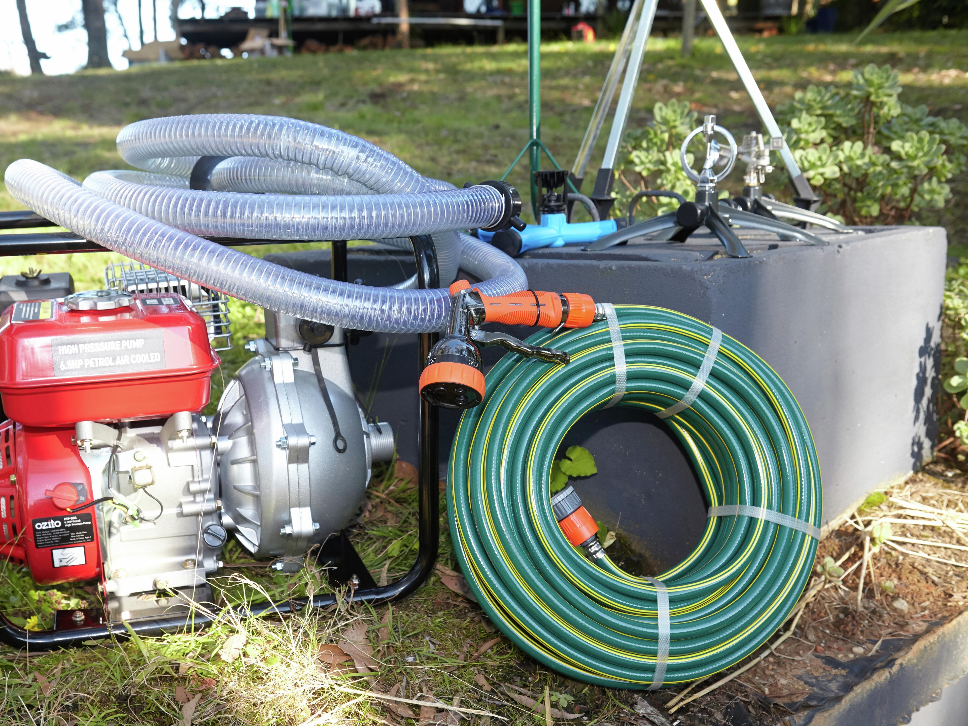Buy Greenfingers 10M Retractable Water Hose Reel Garden Spray Gun Storage  Online in Australia – Factory Buys