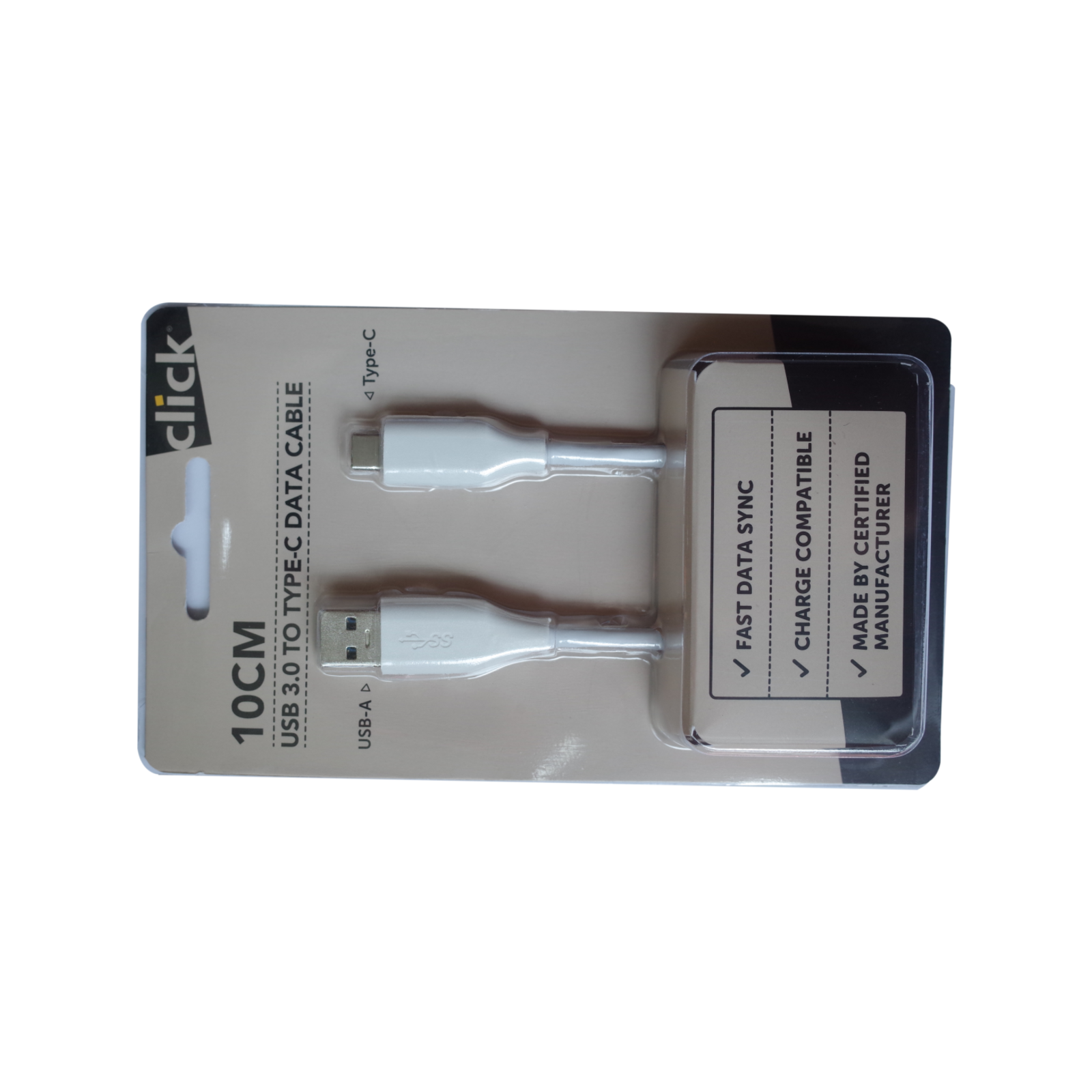 Click 10cm USB Type A To Type C Cable Bunnings Australia