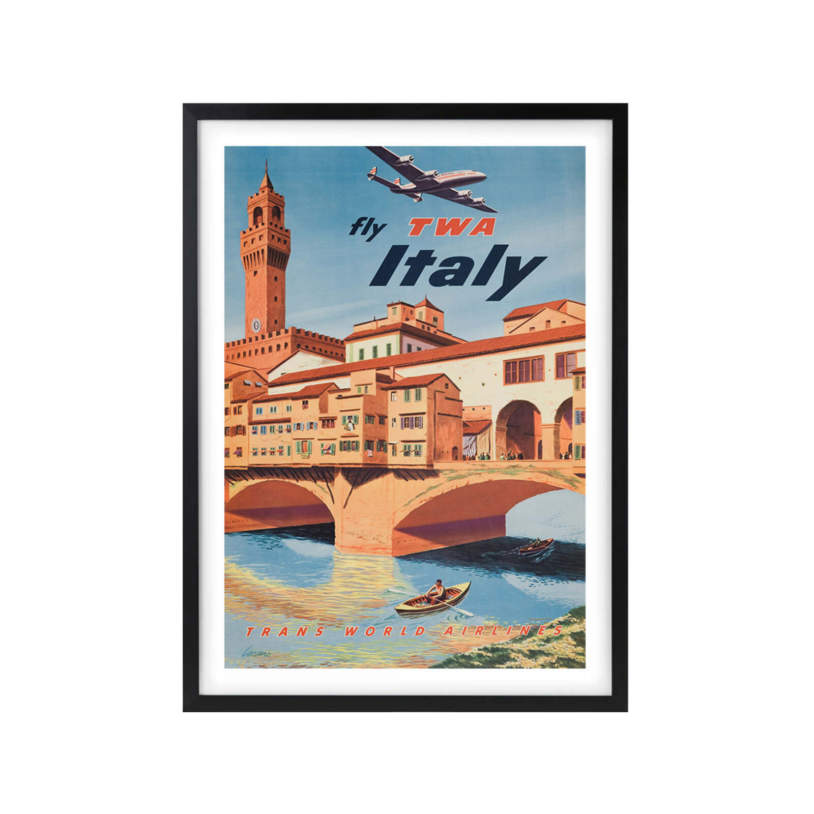 Wall Art's TWA Italy Large 105cm x 81cm Framed A1 Art Print Bunnings