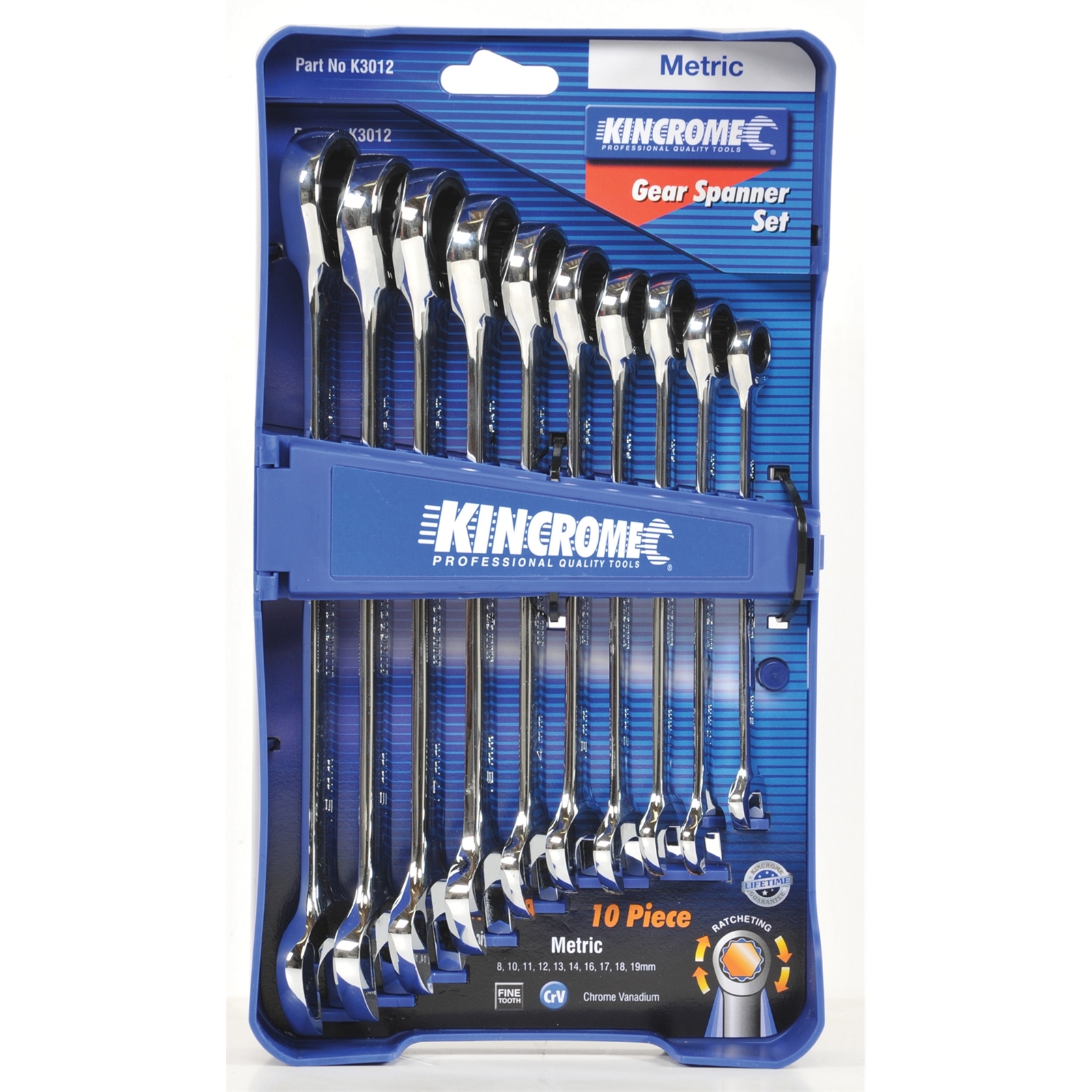 Kincrome 10 Piece Metric Geared Spanner Set Bunnings Australia