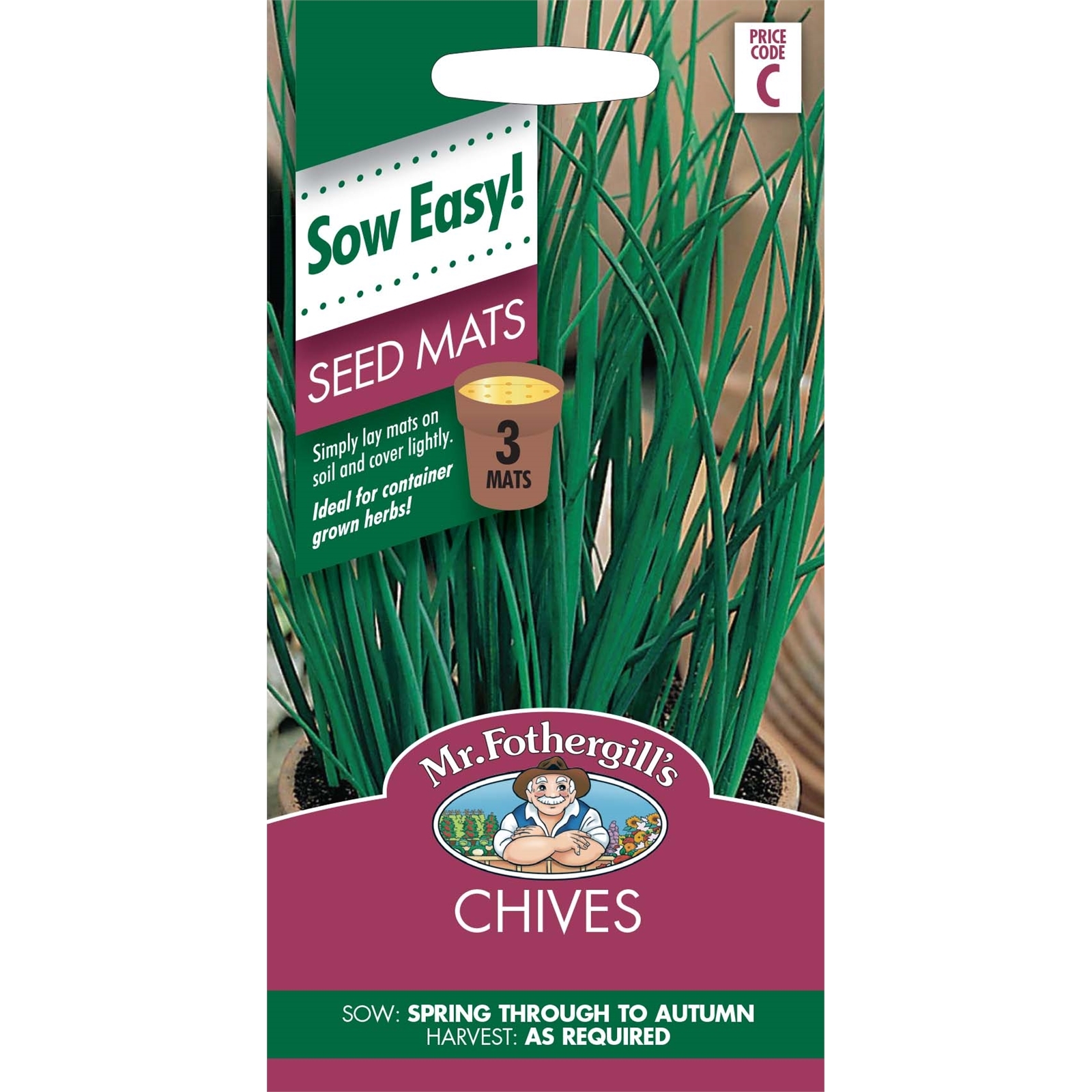 Mr Fothergill's Chives Seed Mat - Bunnings Australia