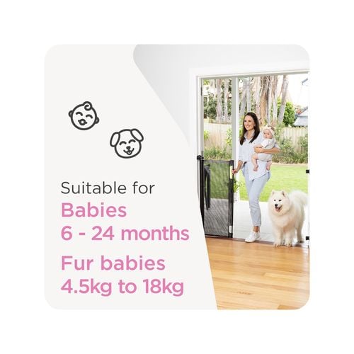 Perma Child Safety Black Extra Wide And Extra Tall Retractable Baby