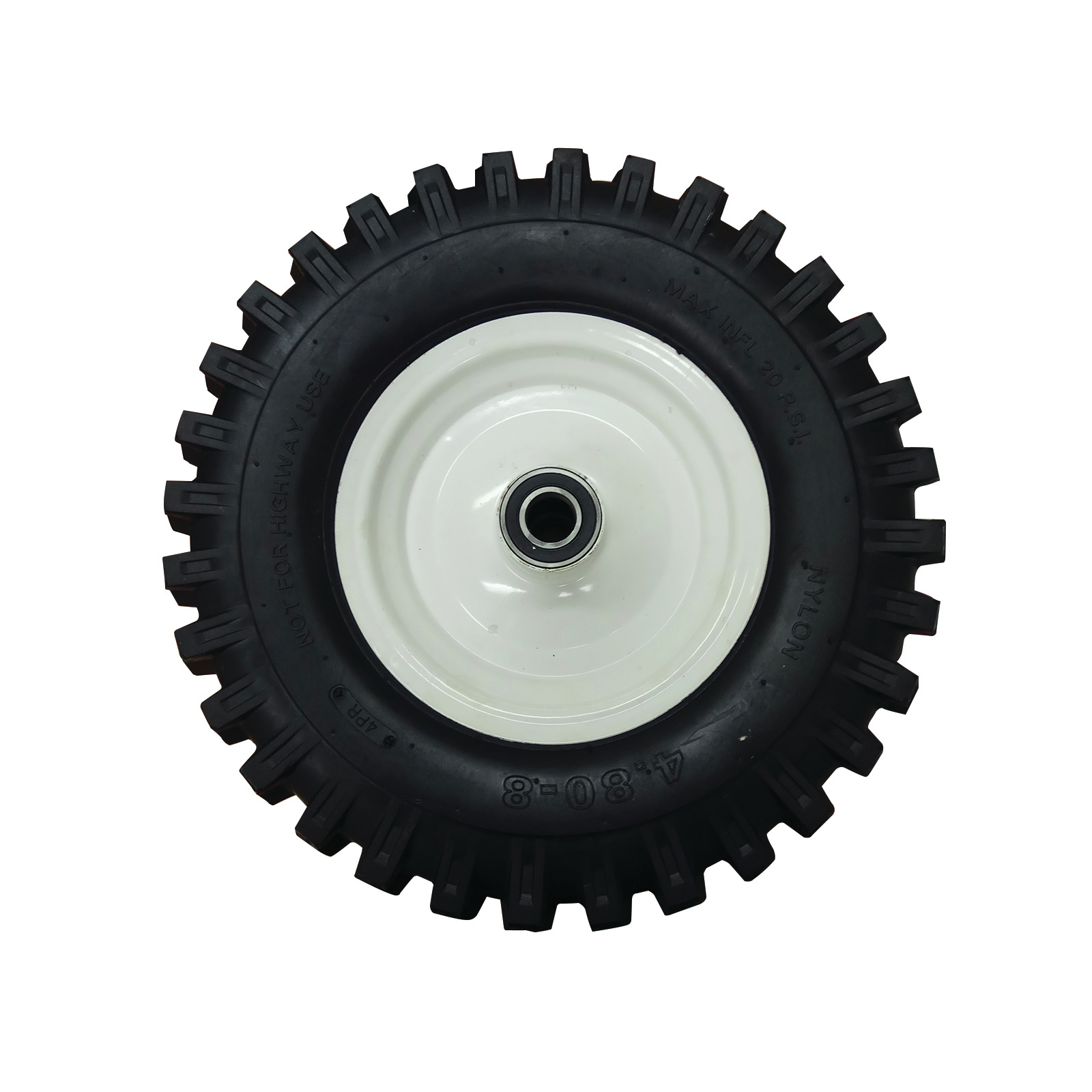 Move It 400mm Heavy Duty Tread Steel Centred Pneumatic Wheel Bunnings