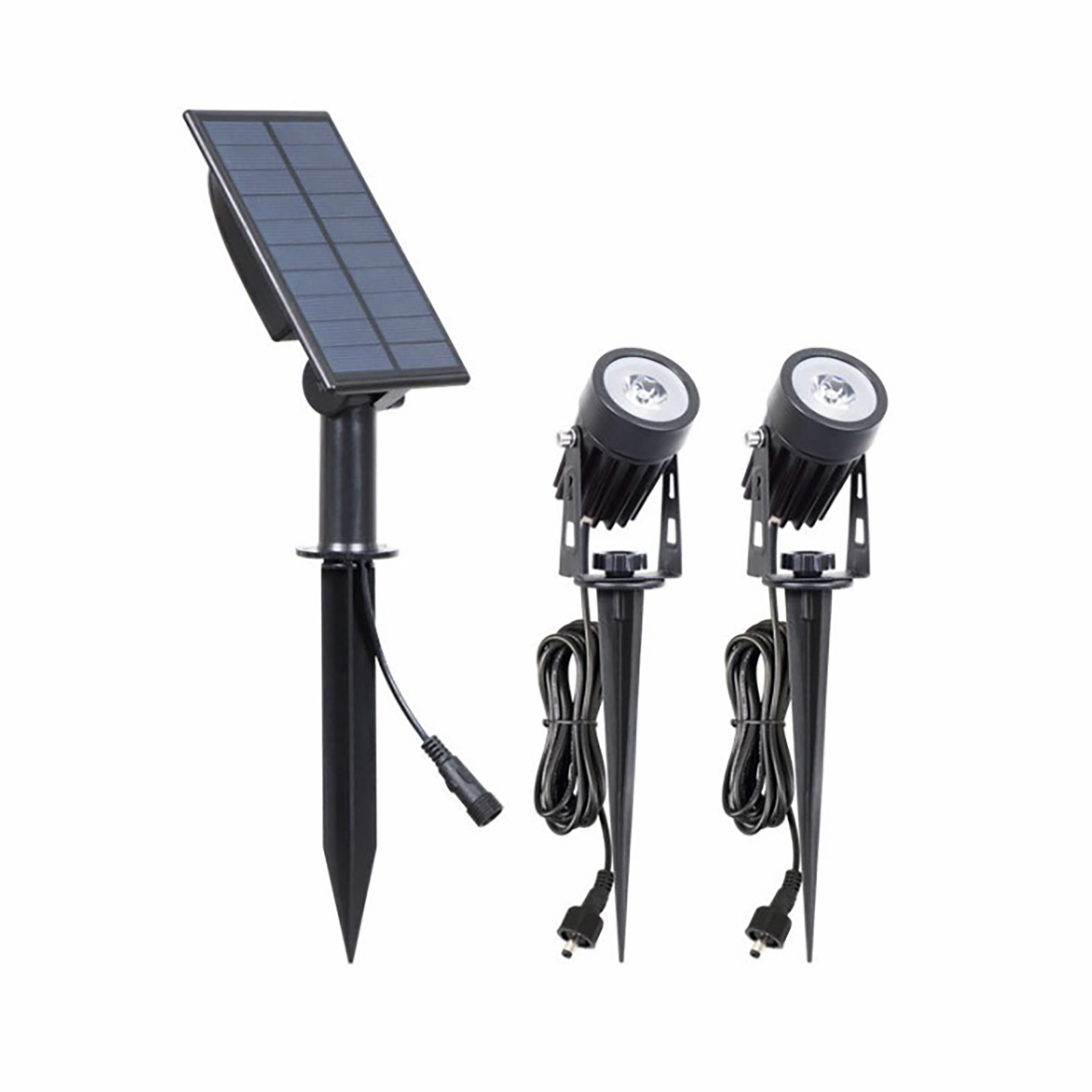 Gardenglo 200lm Solar Powered Twin LED Spotlight - Bunnings Australia