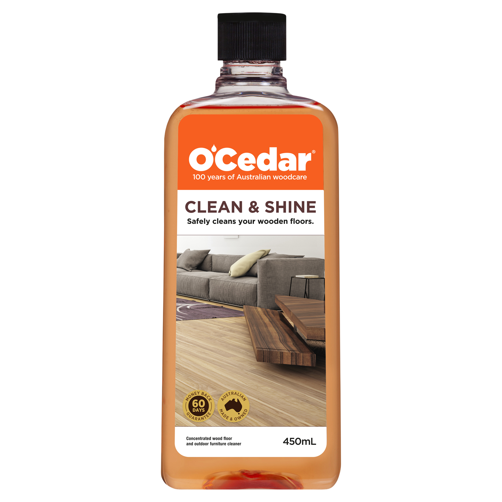OCedar 450ml Clean and Shine Timber Floor Cleaner Bunnings Australia