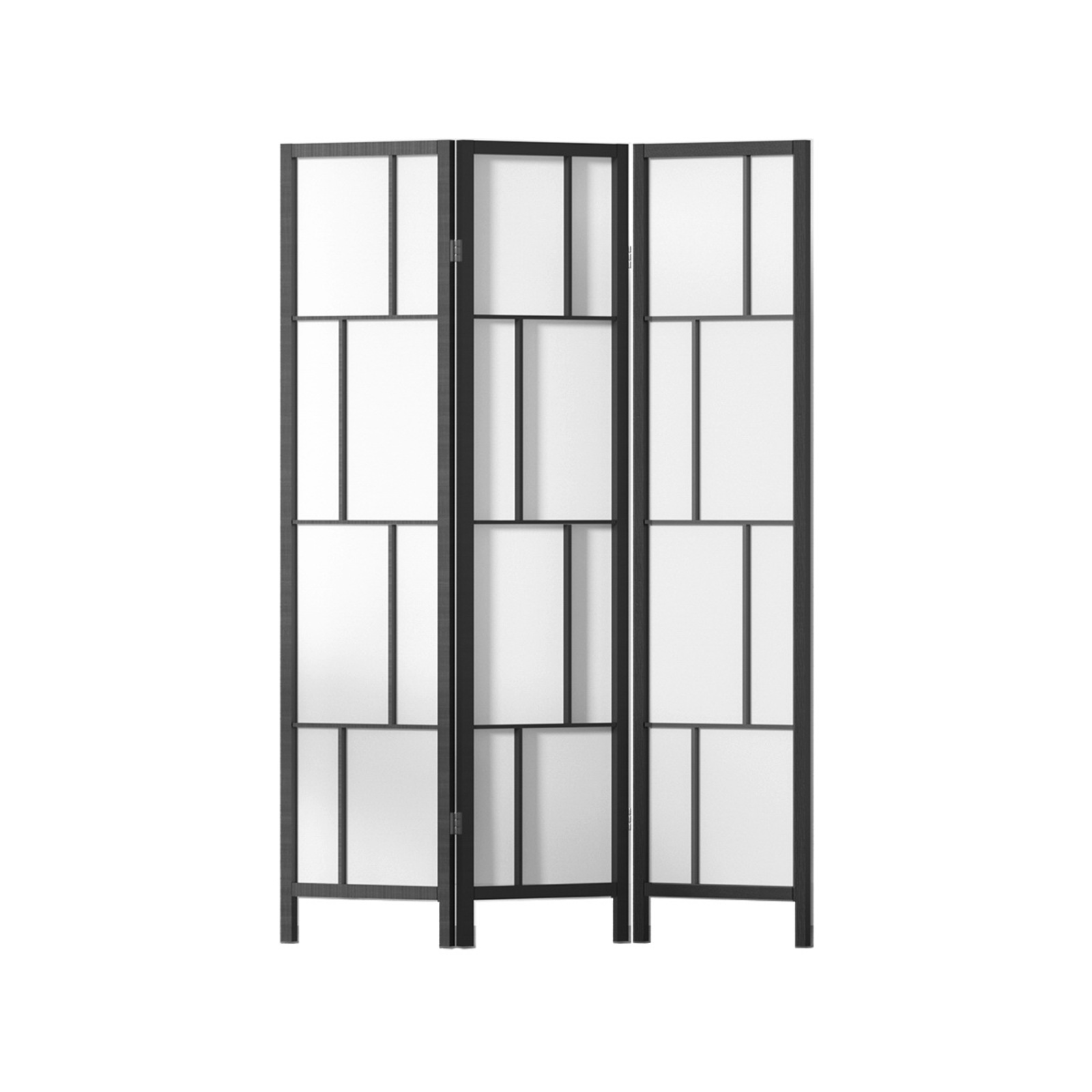 Artiss Ashton Room Divider Screen 3 Panel Foldable Wooden Divider Black