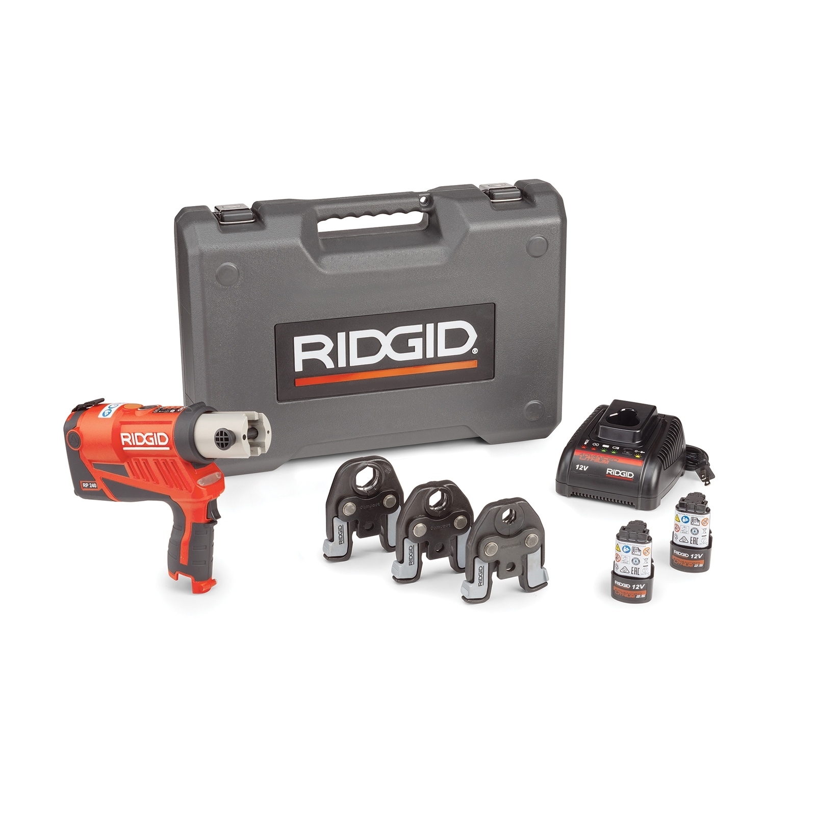 Ridgid RP240 Press Tool Kit With 3 Jaws - Bunnings Australia