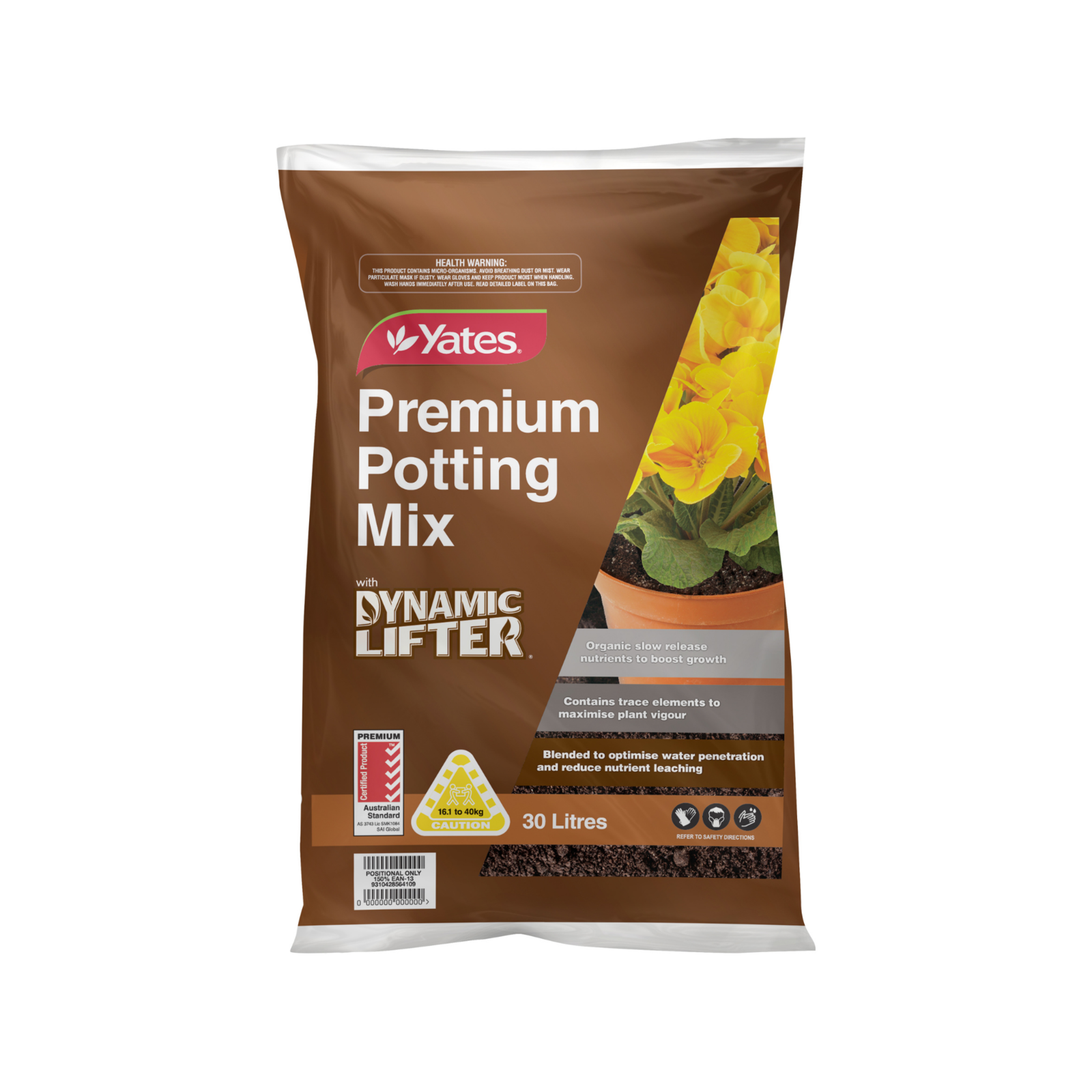 Yates 30L Premium Potting Mix With Dynamic Lifter Bunnings Australia