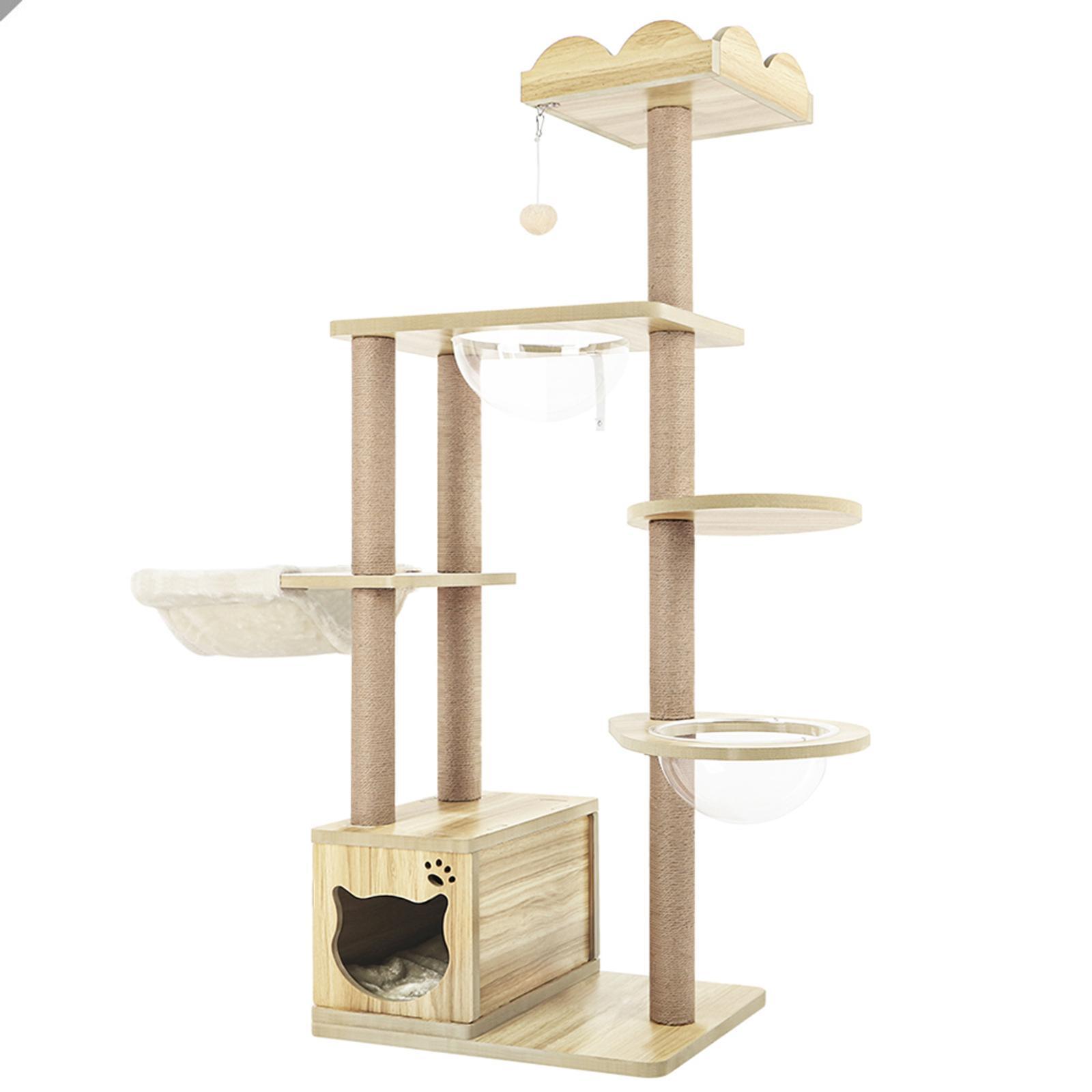 BEASTIE Cat Tree Scratching Post 158cm Wood - Bunnings Australia