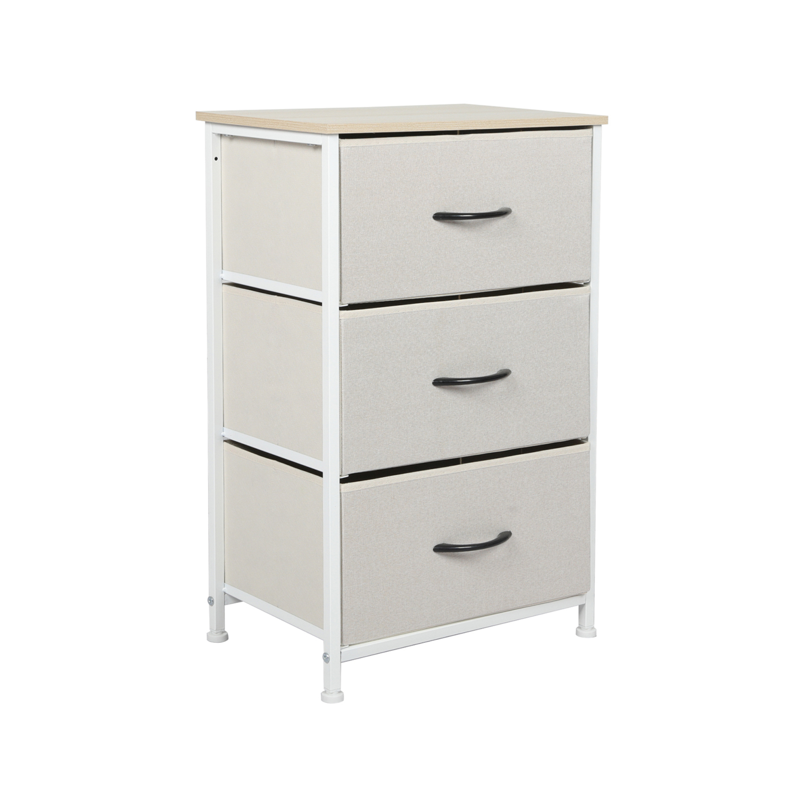 Levede 3 Chest of Drawers Storage Cabinet Beige - Bunnings Australia