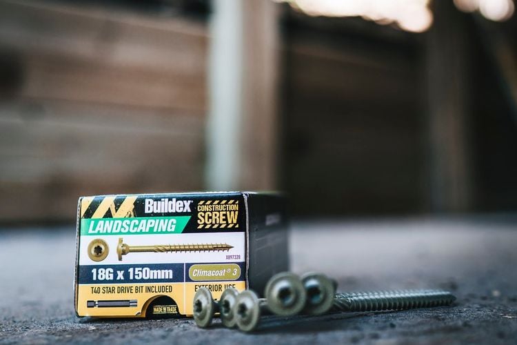 Box of Buildex screws.