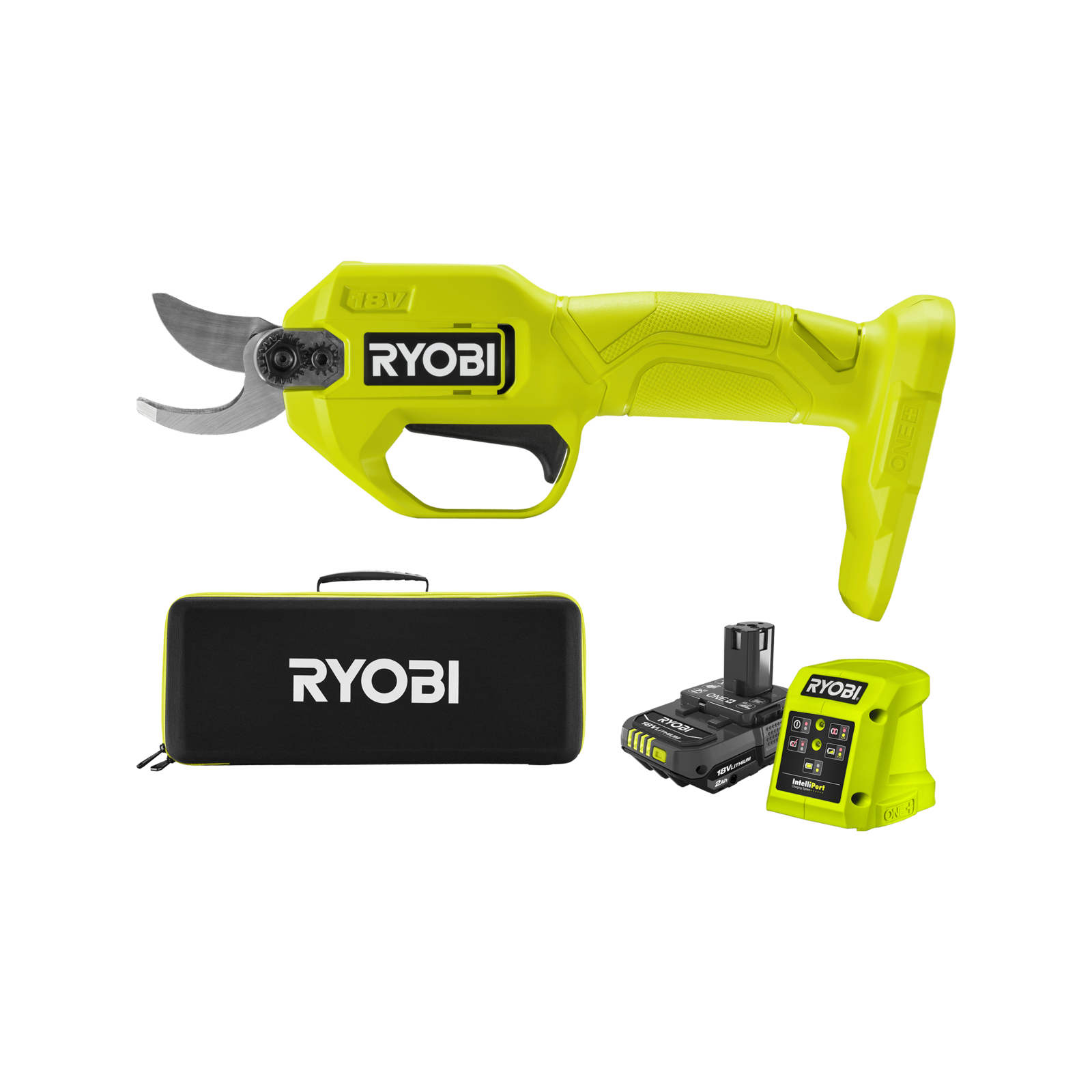 Ryobi 18V ONE+ 2.0Ah Bypass Pruning Secateurs Kit Bunnings Australia