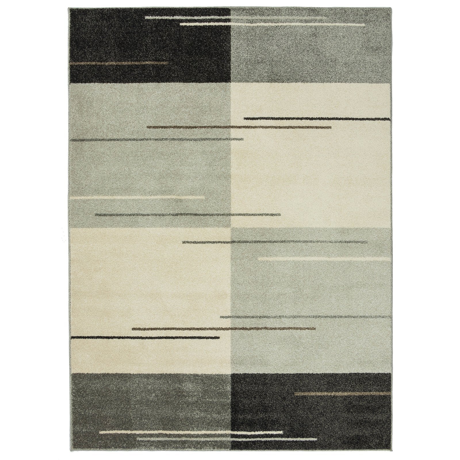 Sahara 200 x 290cm Lines Jet Rug - Bunnings Australia