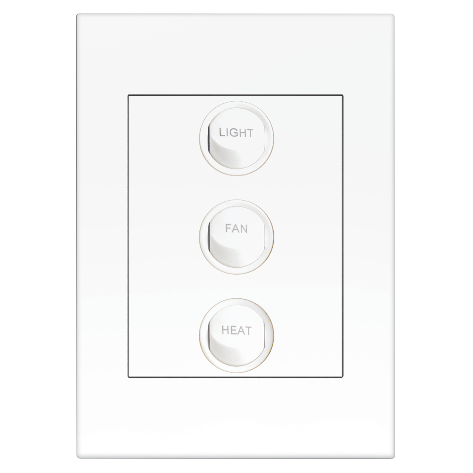 HPM VIVO 3 Gang Fan / Light / Heat Switch - Bunnings Australia