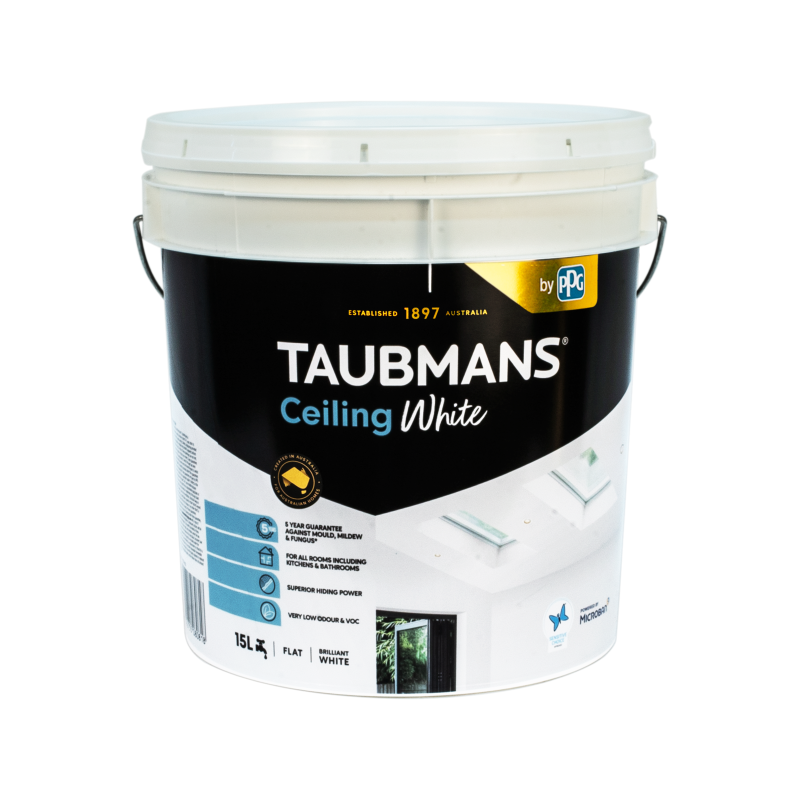 Taubmans 15L Ceiling Brilliant White - Bunnings Australia