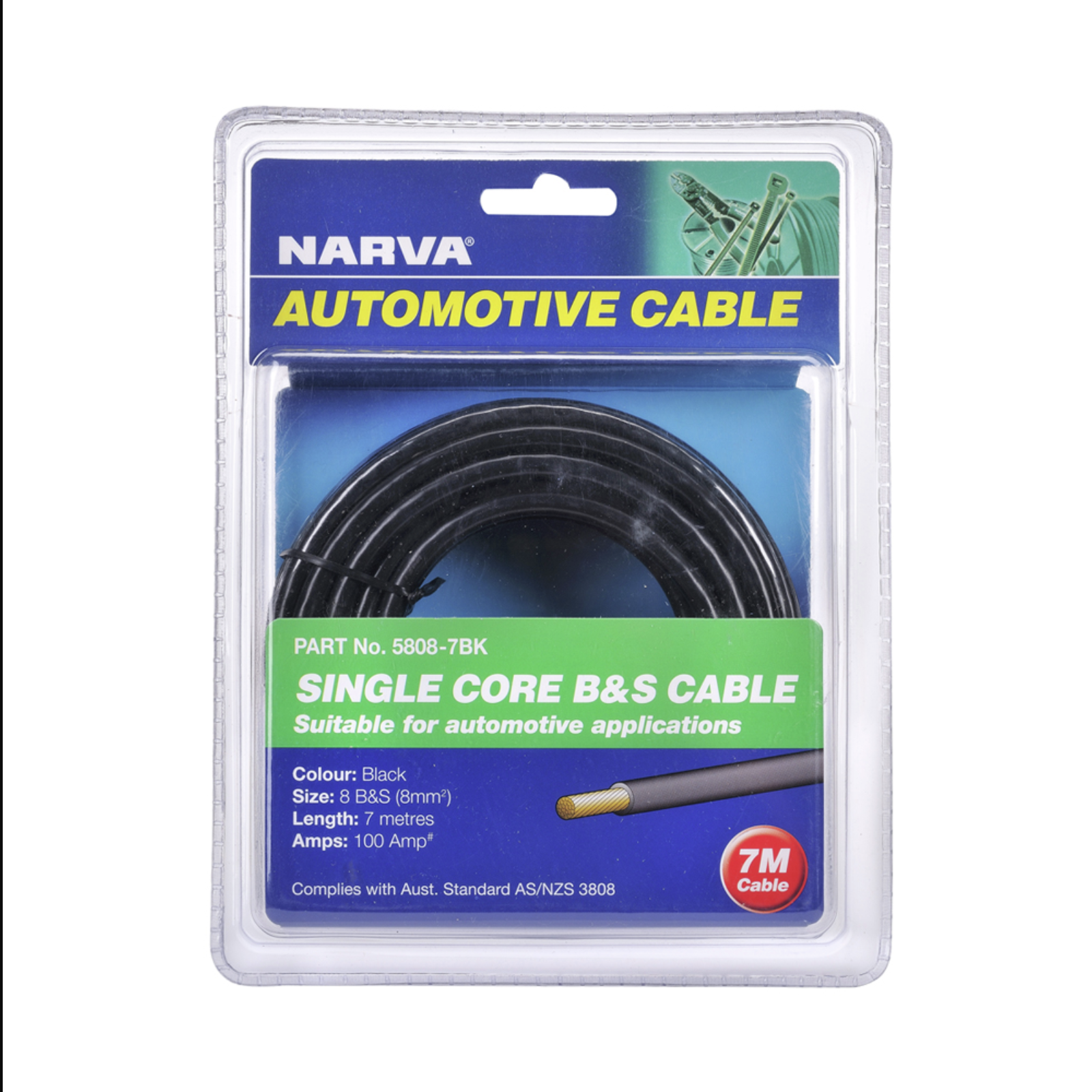 Narva 7m 100 Amp Black Battery And Starter Cable Bunnings Australia
