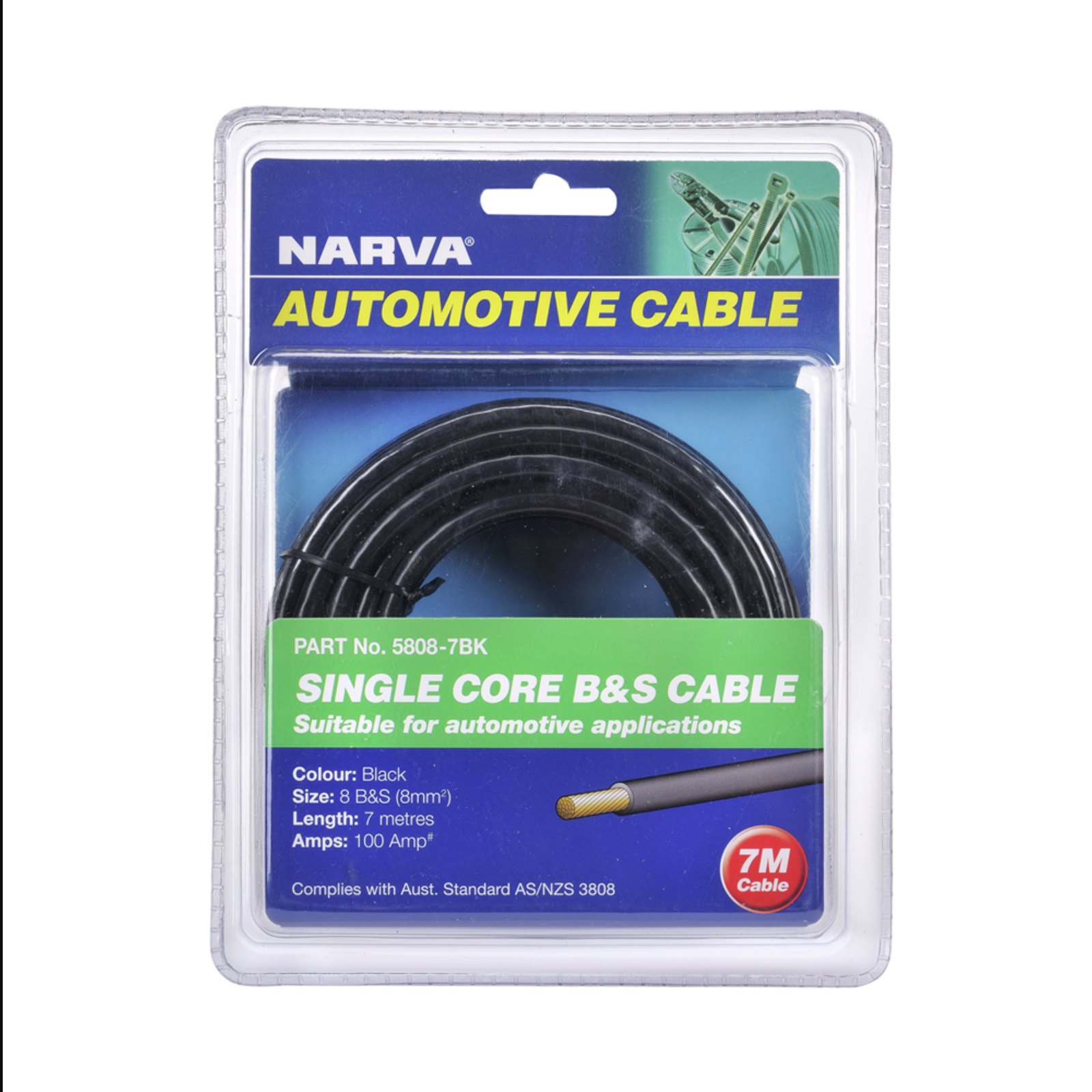 Narva 7m 100 Amp Black Battery And Starter Cable - Bunnings Australia