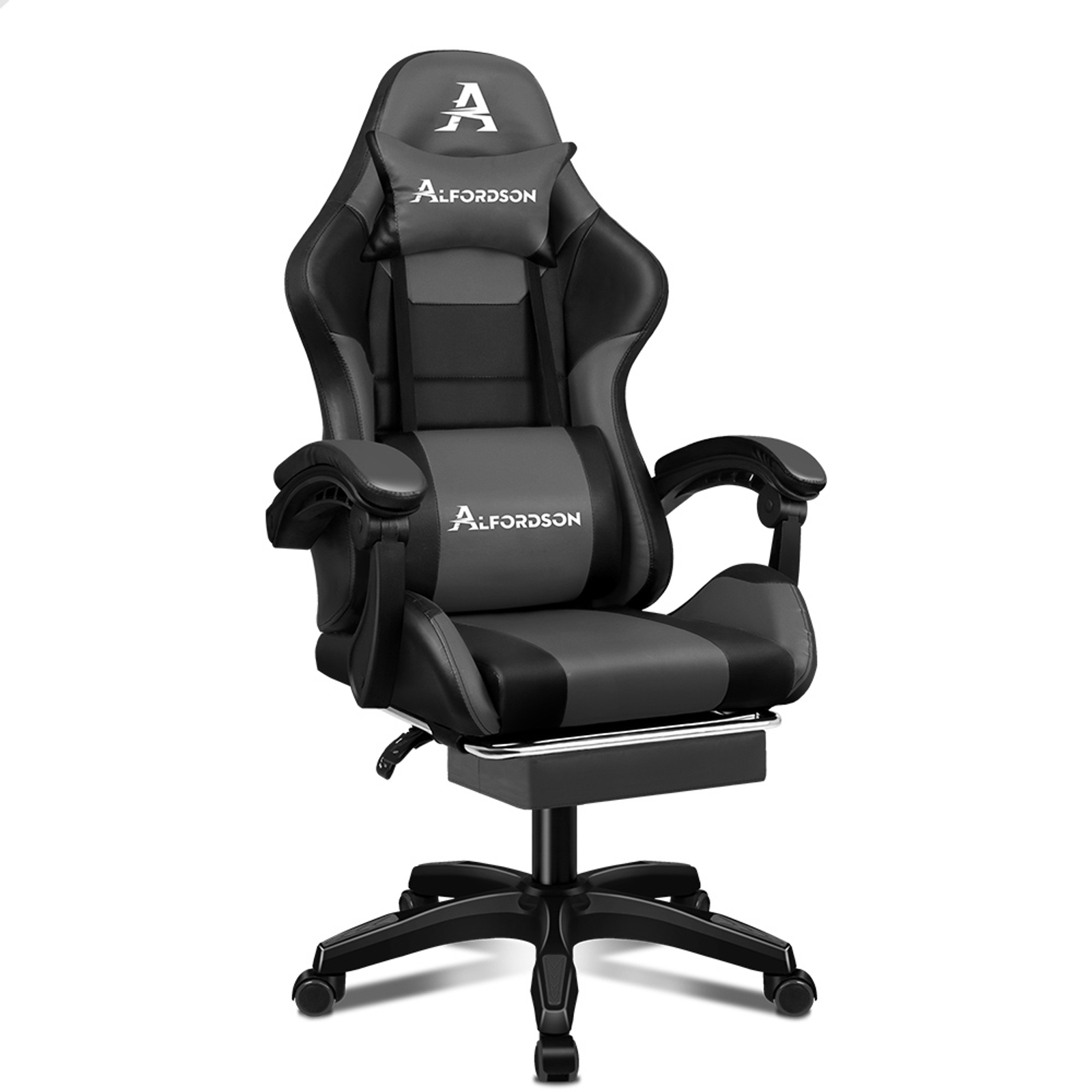 ALFORDSON Gaming Office Chair Black & Grey Bunnings Australia