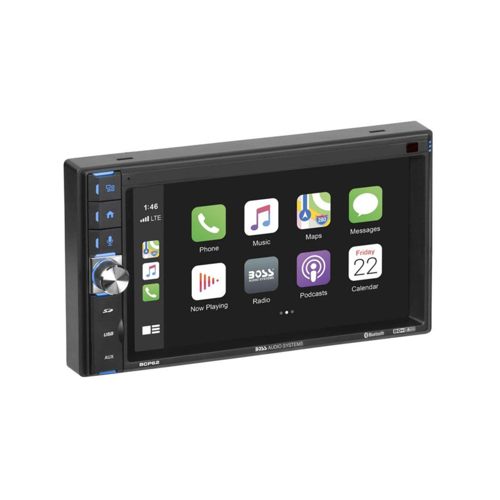 Boss Audio BCP62 Apple CarPlay Double Din 6.2" Touchscreen Bluetooth